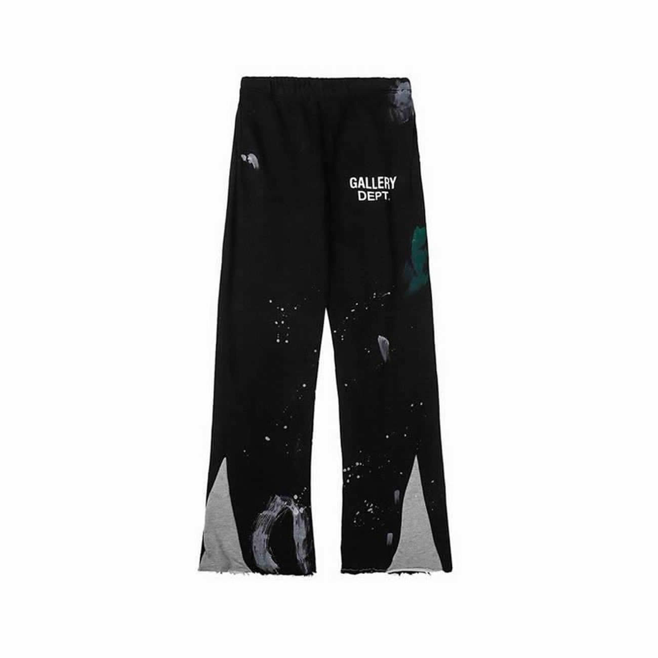 Gallery Dept Painted Flare Sweat Pants Washed Black Navy Orange Grey (9) - www.newkick.org