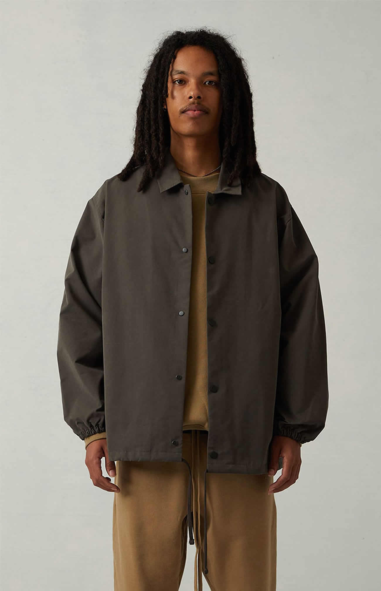 Fear Of God Essentials 1977 Coaches Jacket Iron Oak (21) - www.newkick.org Fear Of God Essentials 1977 Coaches Jacket Iron Oak (21) - www.newkick.org