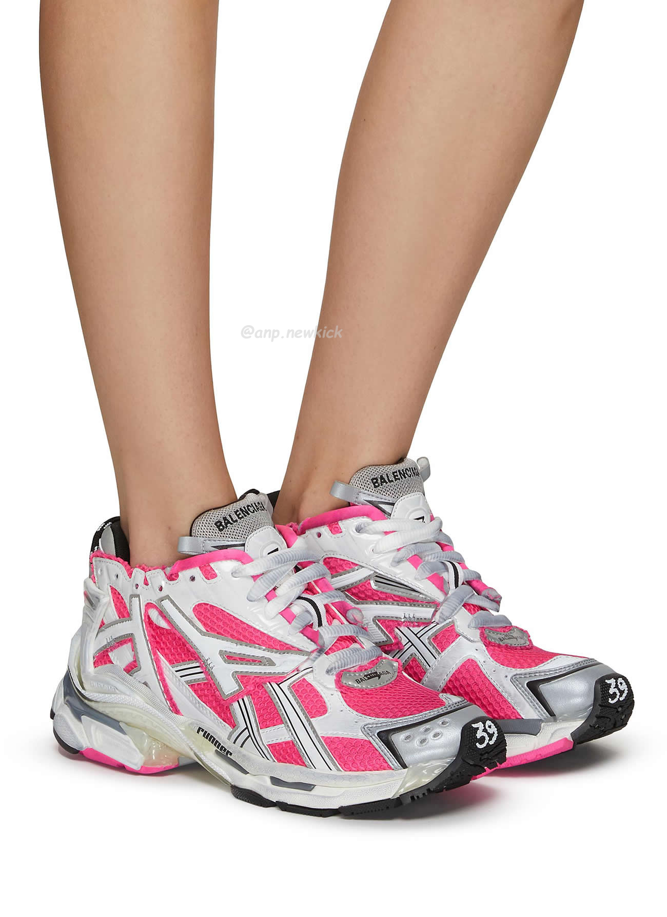 Balenciaga Runner Panelled Pink Sneakers (2) - www.newkick.org