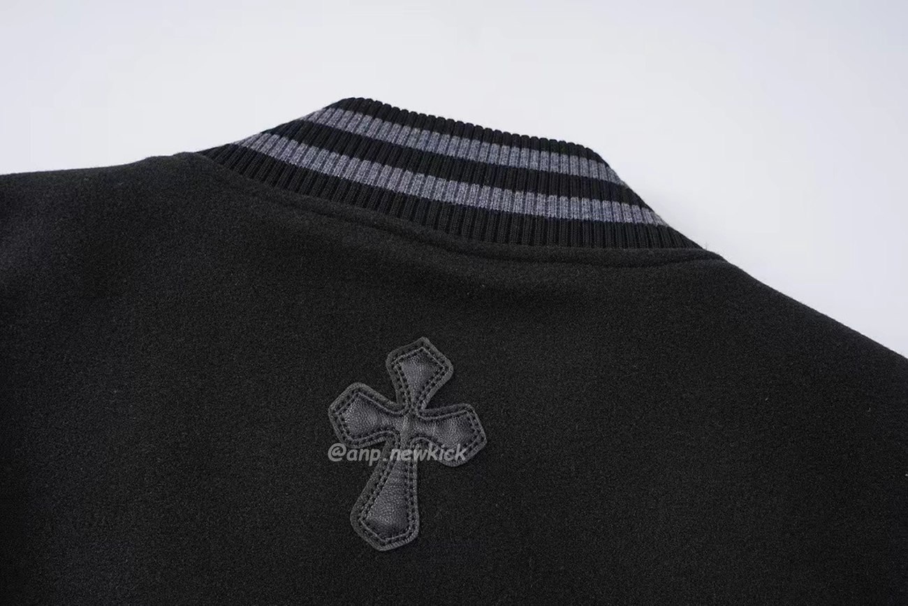Chrome Hearts Patchwork Baseball Cross Jacket Black White (3) - www.newkick.org