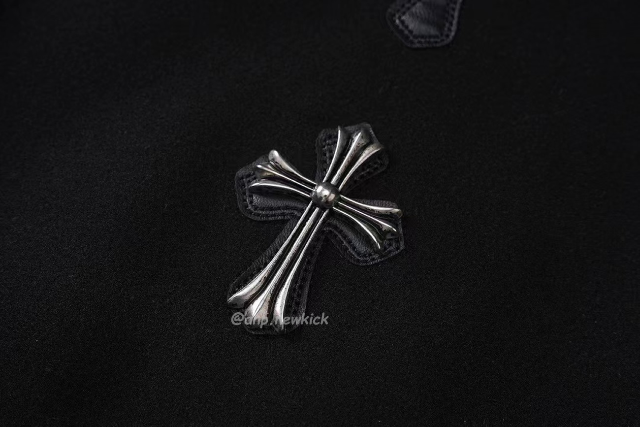 Chrome Hearts Patchwork Baseball Cross Jacket Black White (7) - www.newkick.org