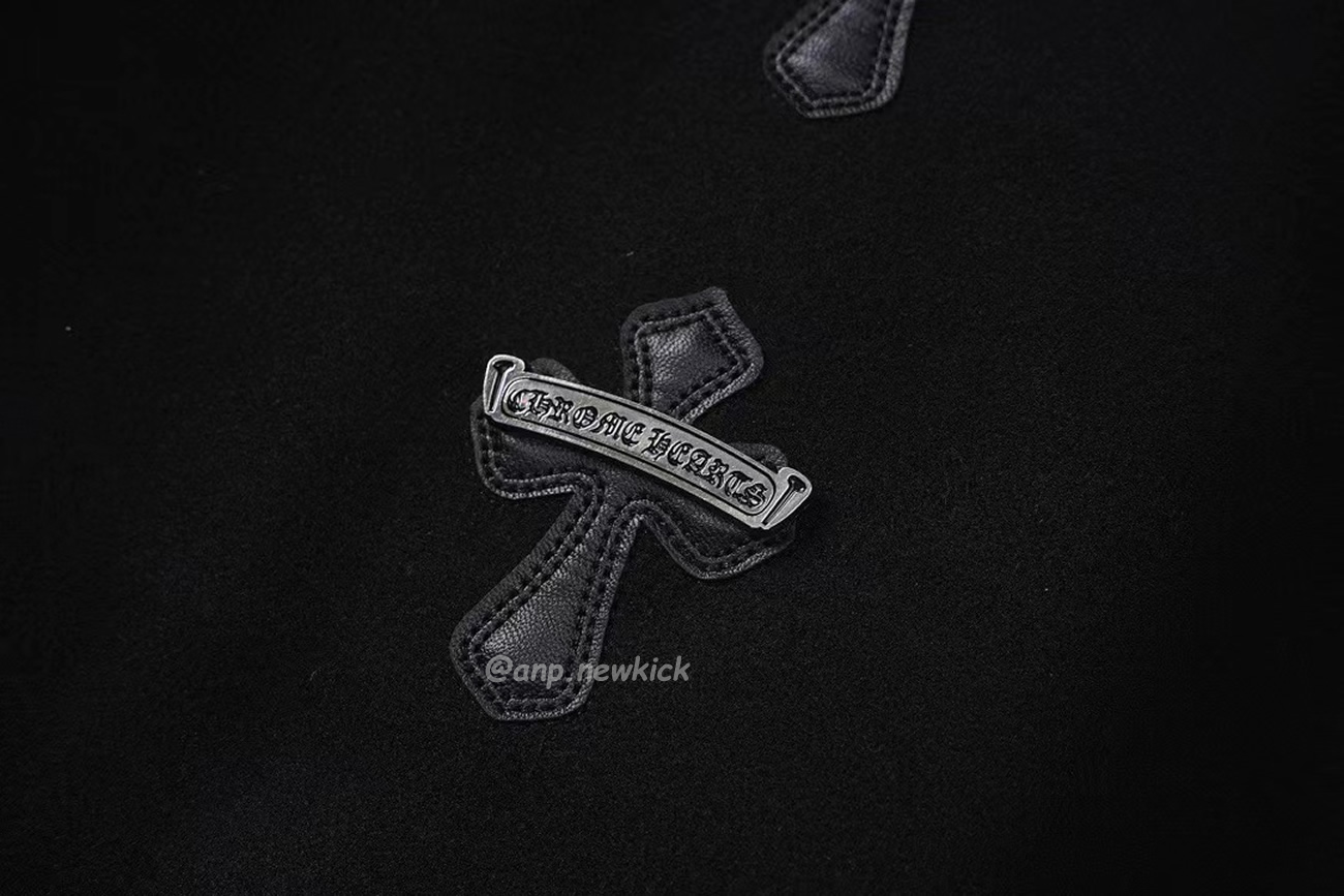 Chrome Hearts Patchwork Baseball Cross Jacket Black White (9) - www.newkick.org