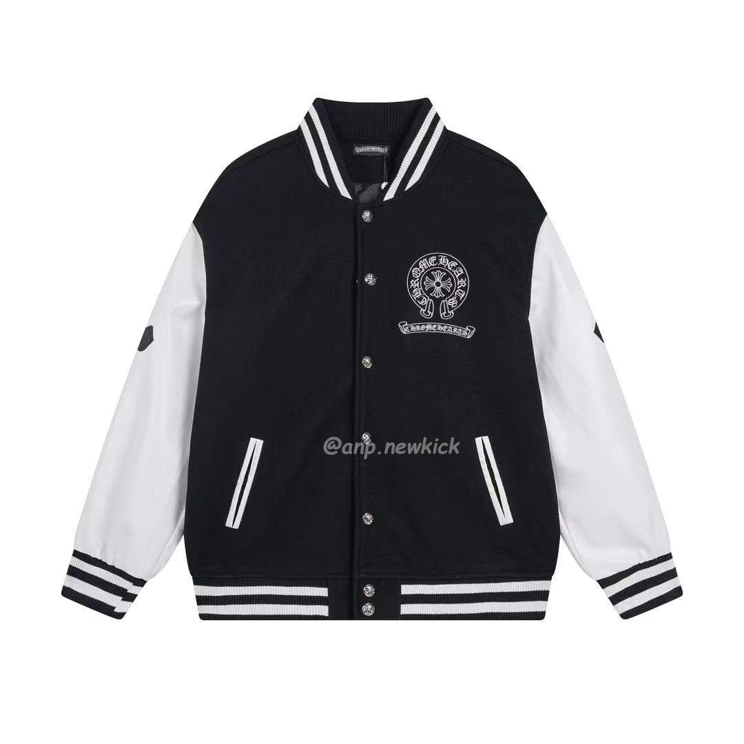 Chrome Hearts Patchwork Baseball Jacket Black White (1) - www.newkick.org