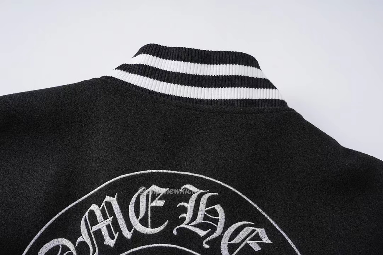 Chrome Hearts Patchwork Baseball Jacket Black White (2) - www.newkick.org
