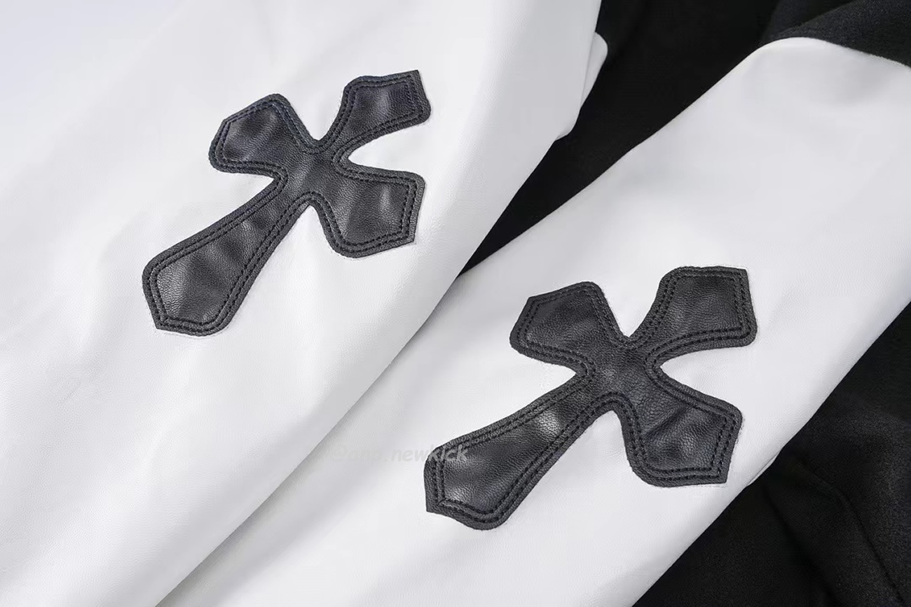 Chrome Hearts Patchwork Baseball Jacket Black White (4) - www.newkick.org