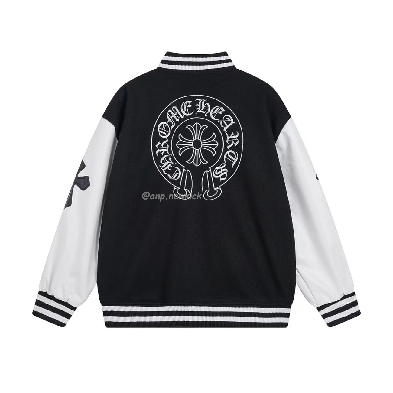 Chrome Hearts Patchwork Baseball Jacket Black White (7) - www.newkick.org