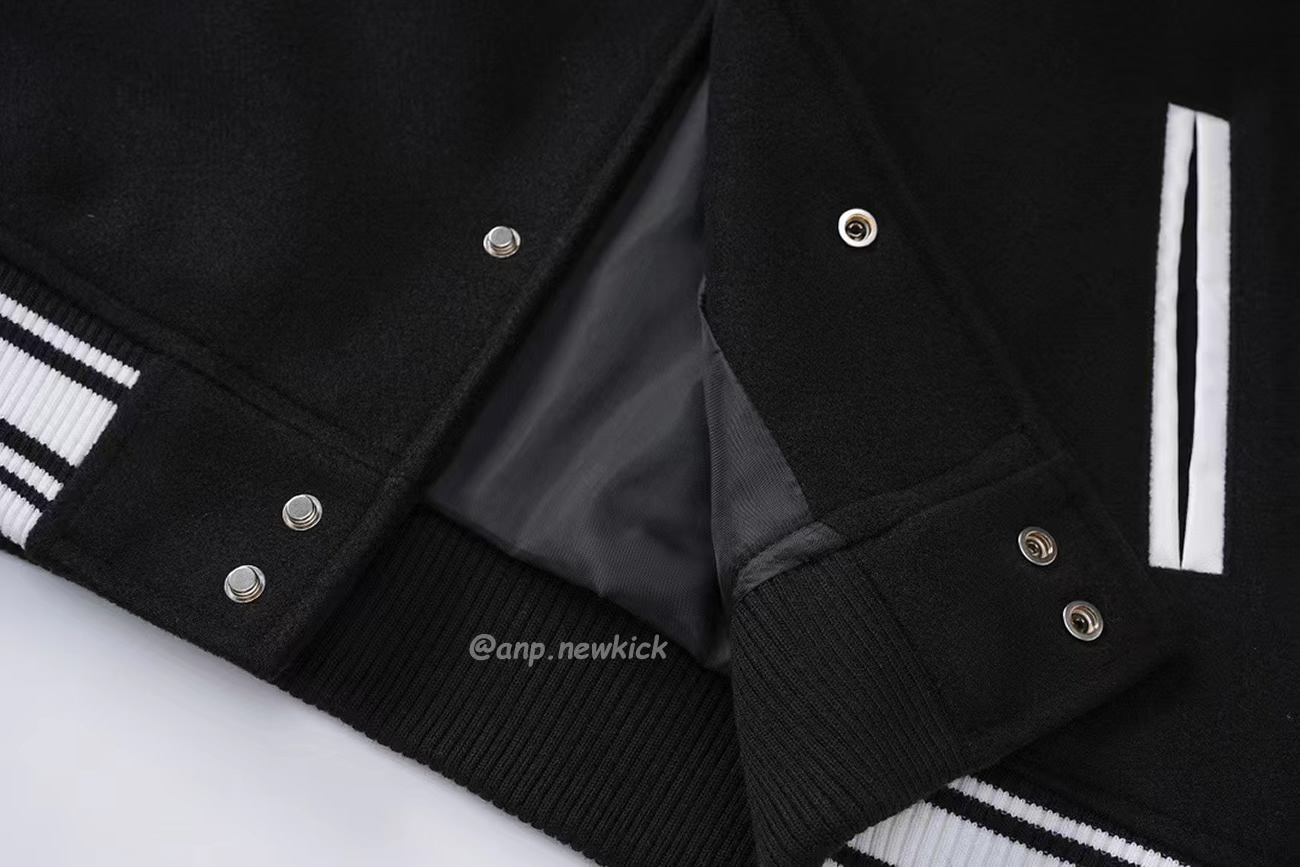 Chrome Hearts Patchwork Baseball Jacket Black White (8) - www.newkick.org
