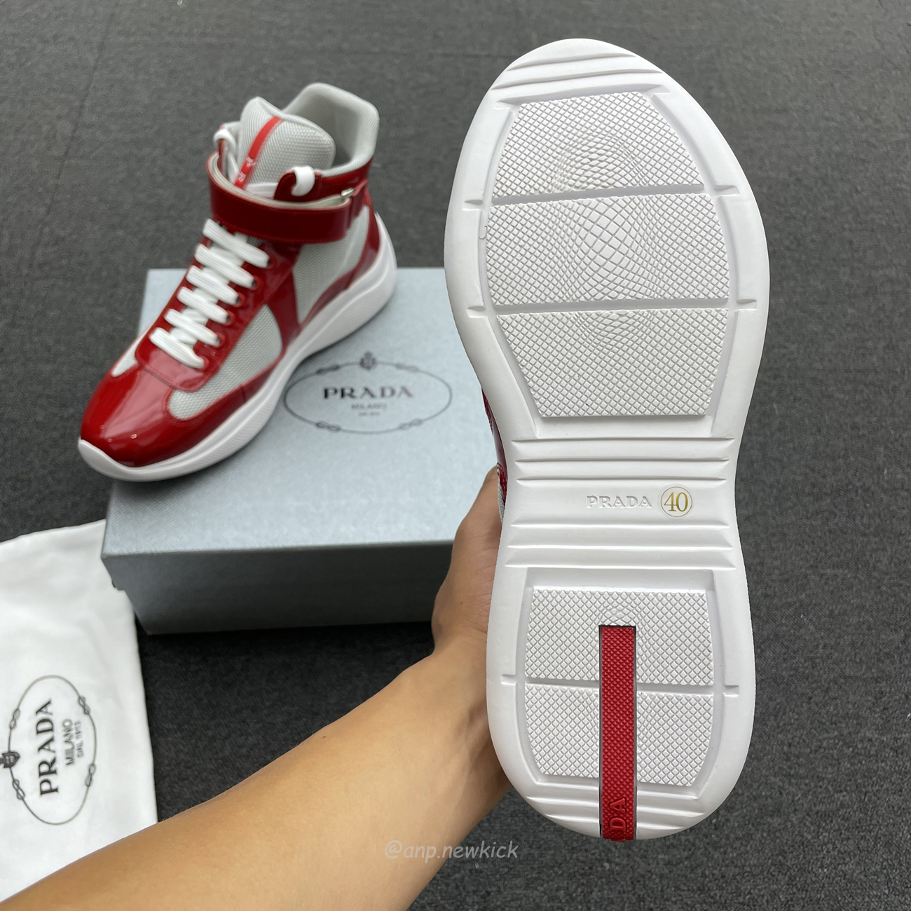 Prada Americas Cup High Top Sneakers (3) - www.newkick.org