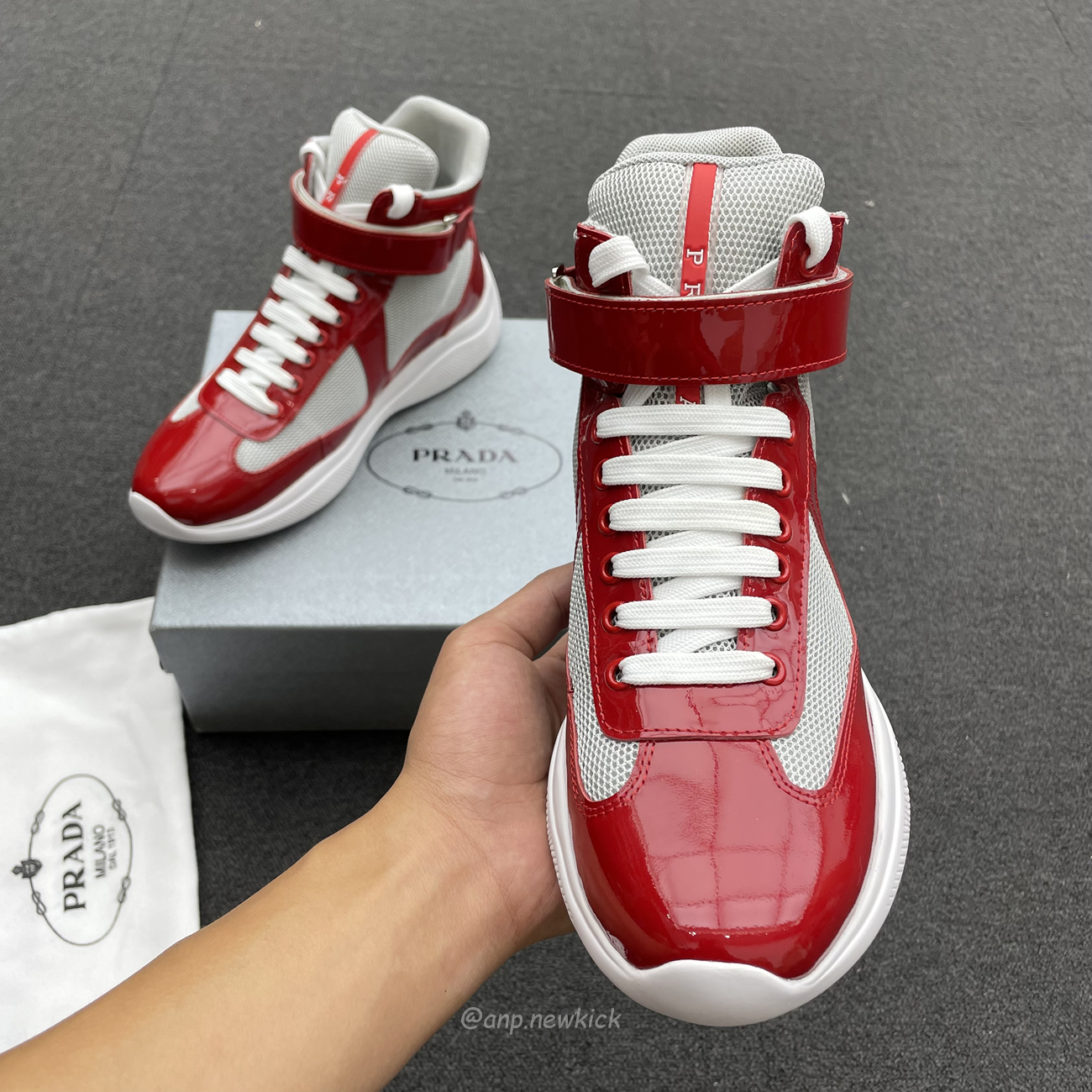 Prada Americas Cup High Top Sneakers (7) - www.newkick.org