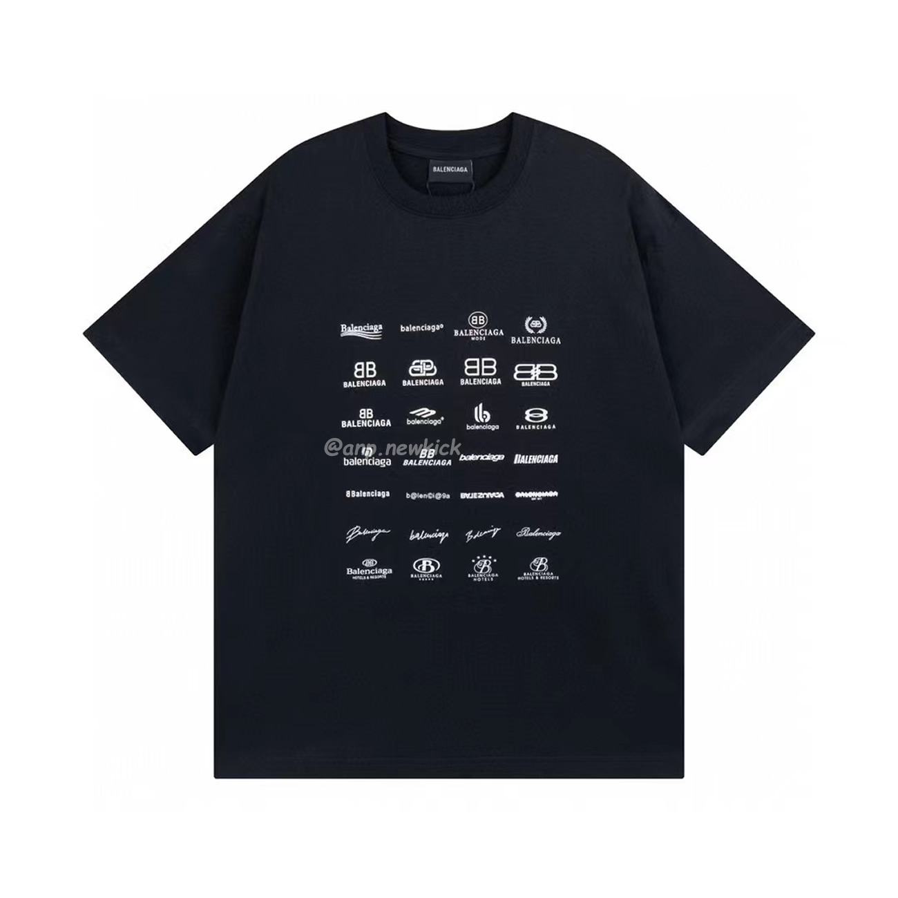 Balenciaga Archives Logo Printed Cotton T Shirt (1) - www.newkick.org