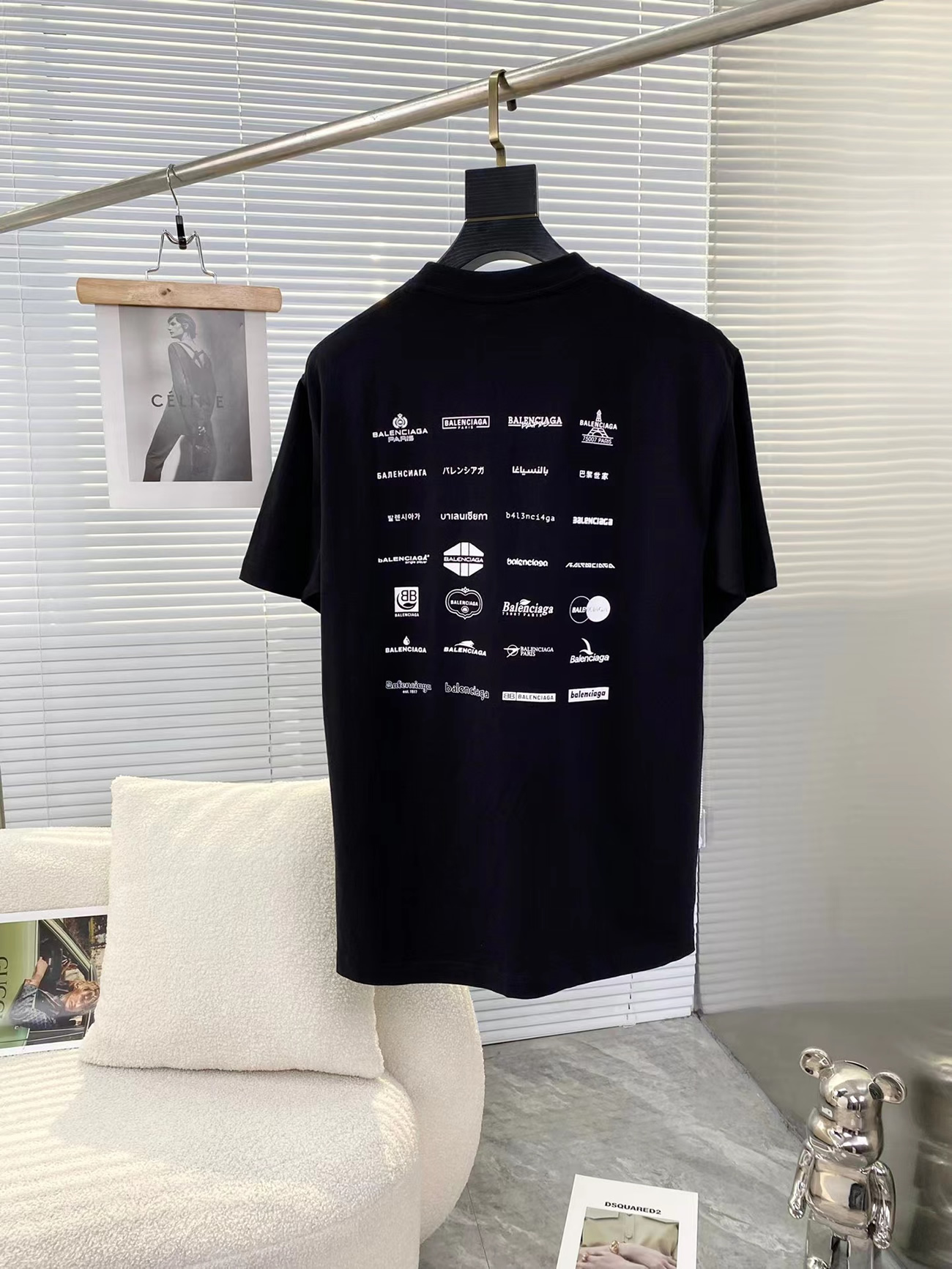 Balenciaga Archives Logo Printed Cotton T Shirt (5) - www.newkick.org