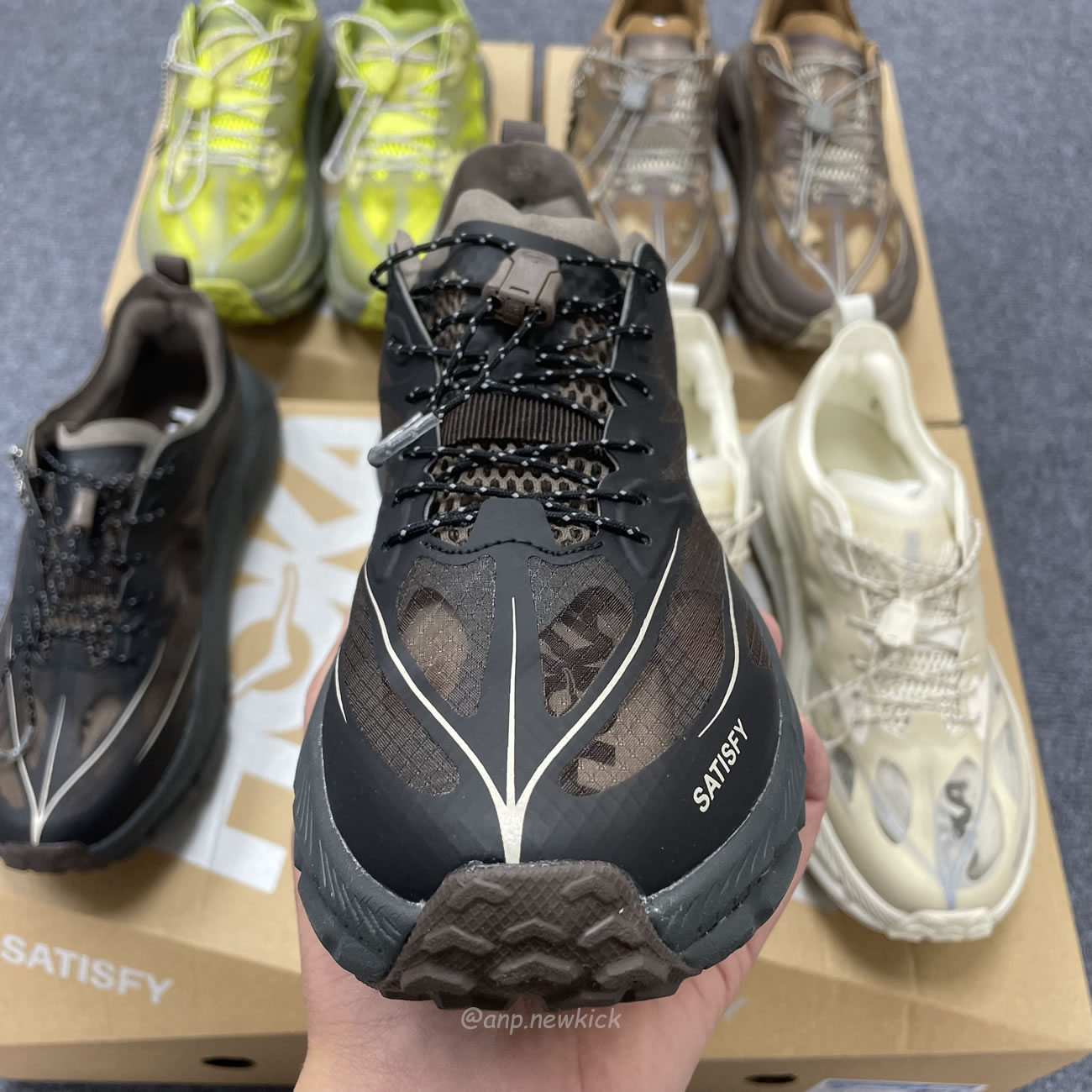 Hoka One One Mafate Speed 4 Lite Satisfy Bone Coffee Rubber Sulfur 1157050 Bone (2) - www.newkick.org