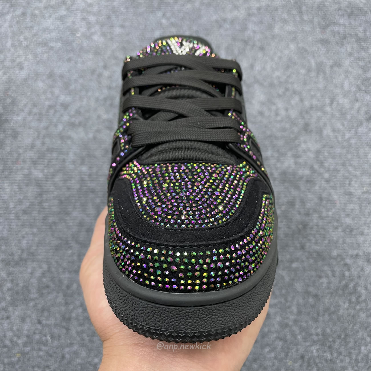 Louis Vuitton Trainer Black Crystals 1a815l (3) - www.newkick.org