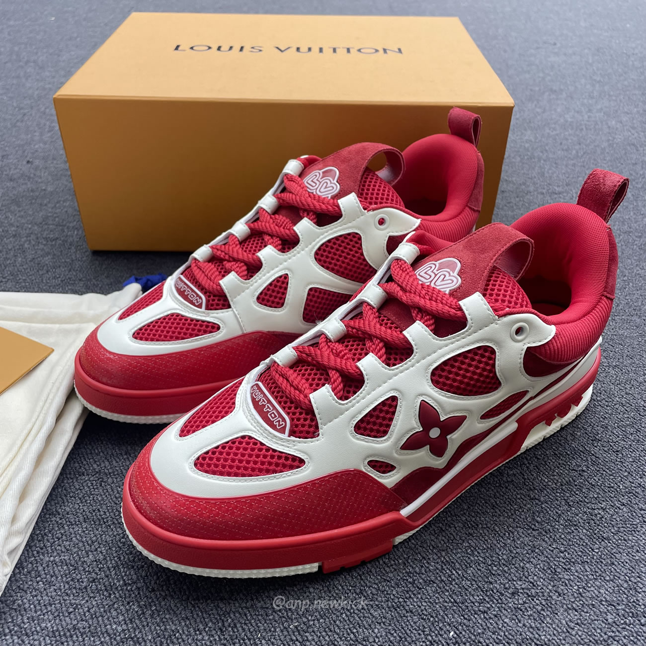 Louis Vuitton Lv Skate Sneaker Red White 1aars5 (10) - www.newkick.org