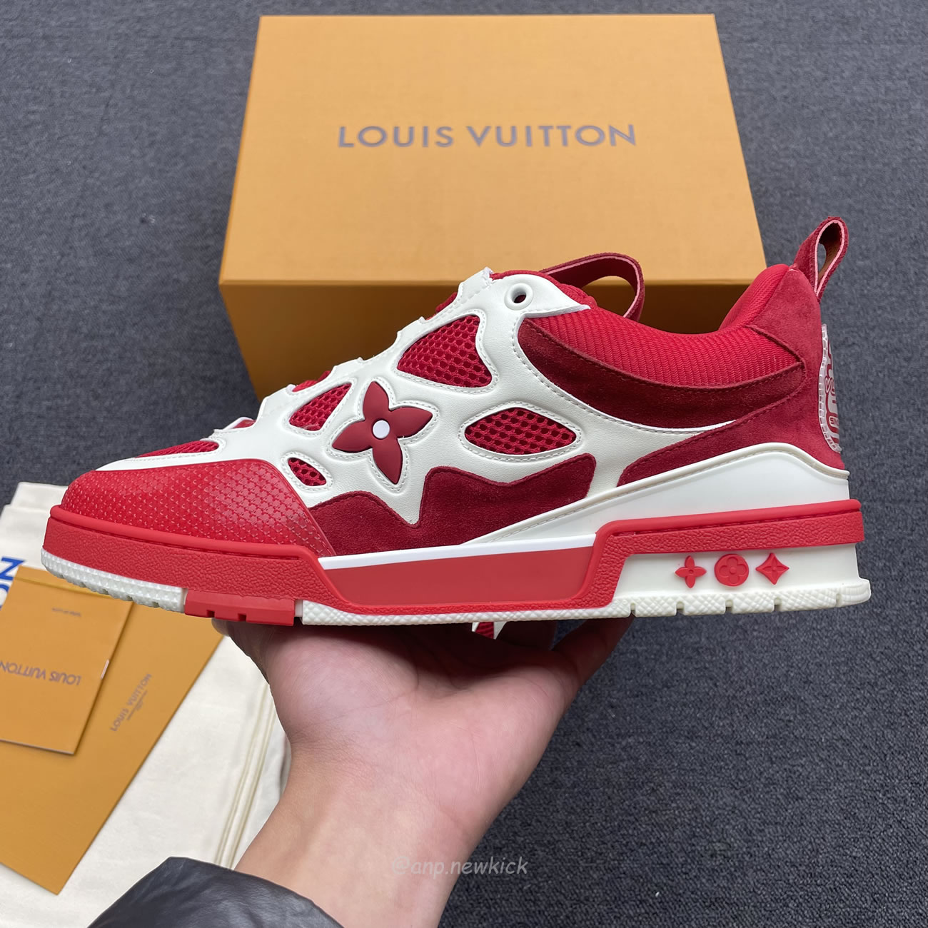 Louis Vuitton Lv Skate Sneaker Red White 1aars5 (3) - www.newkick.org