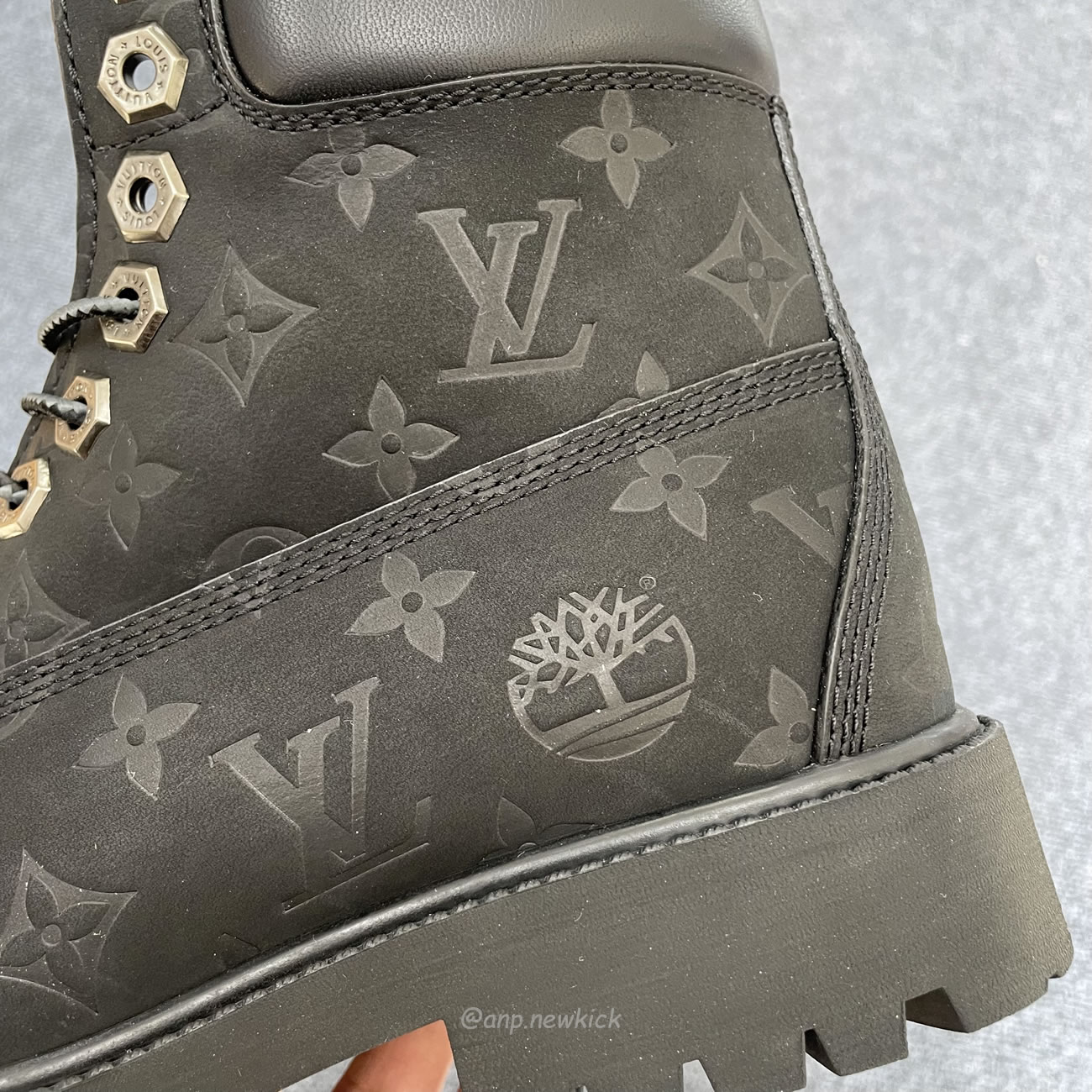 Louis Vuitton Timberland 6 Botín Ankle Boot Black Monogram 1ad73h (2) - www.newkick.org