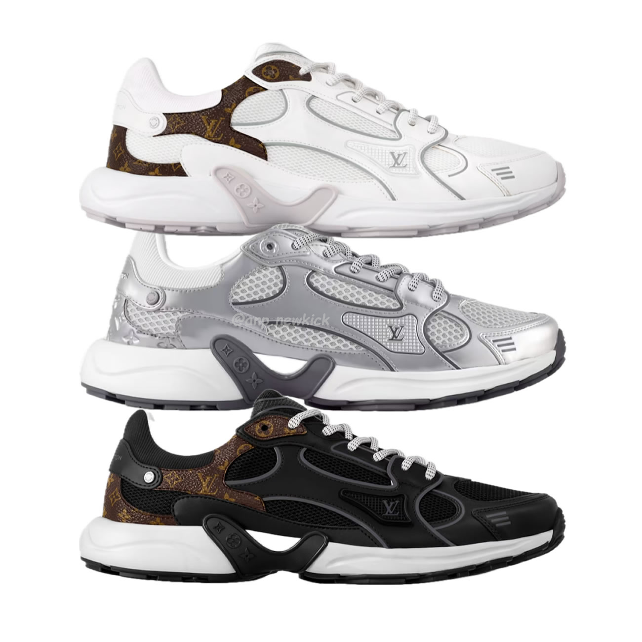Louis Vuitton Lv Olympia Sneaker Blanc Black Silvery 1ahoht (1) - www.newkick.org