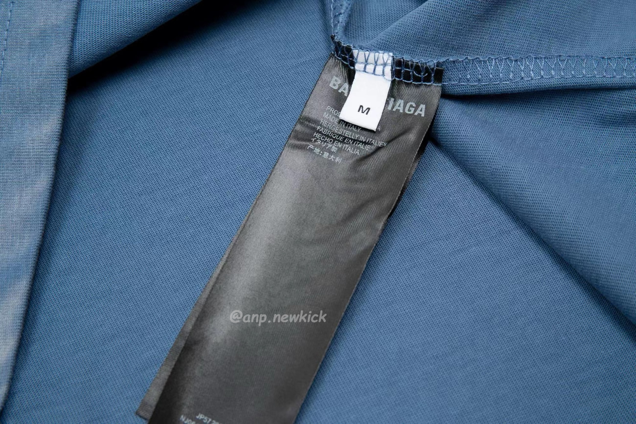 Balenciaga 24ss Letter Logo Printing Short Sleeve Retro T Shirt (2) - www.newkick.org