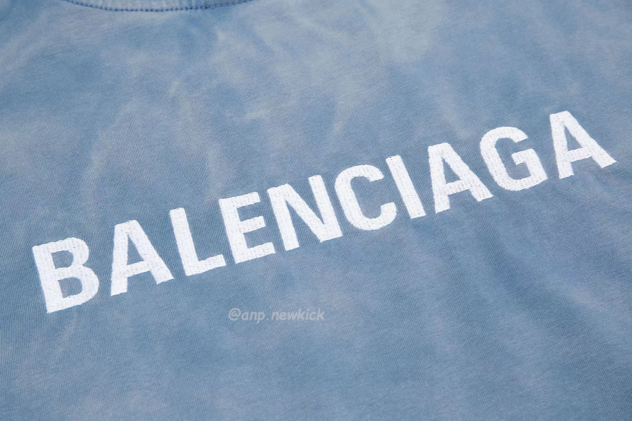 Balenciaga 24ss Letter Logo Printing Short Sleeve Retro T Shirt (3) - www.newkick.org