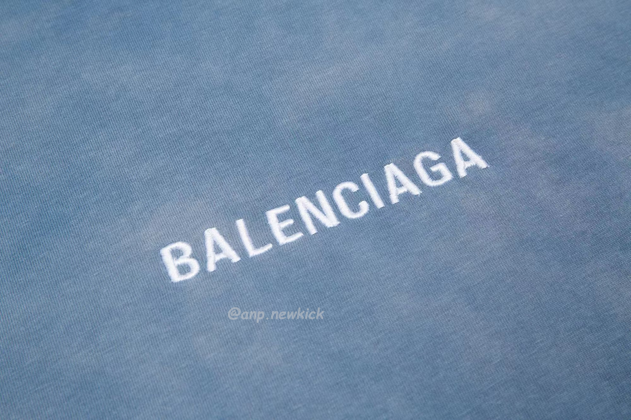 Balenciaga 24ss Letter Logo Printing Short Sleeve Retro T Shirt (4) - www.newkick.org