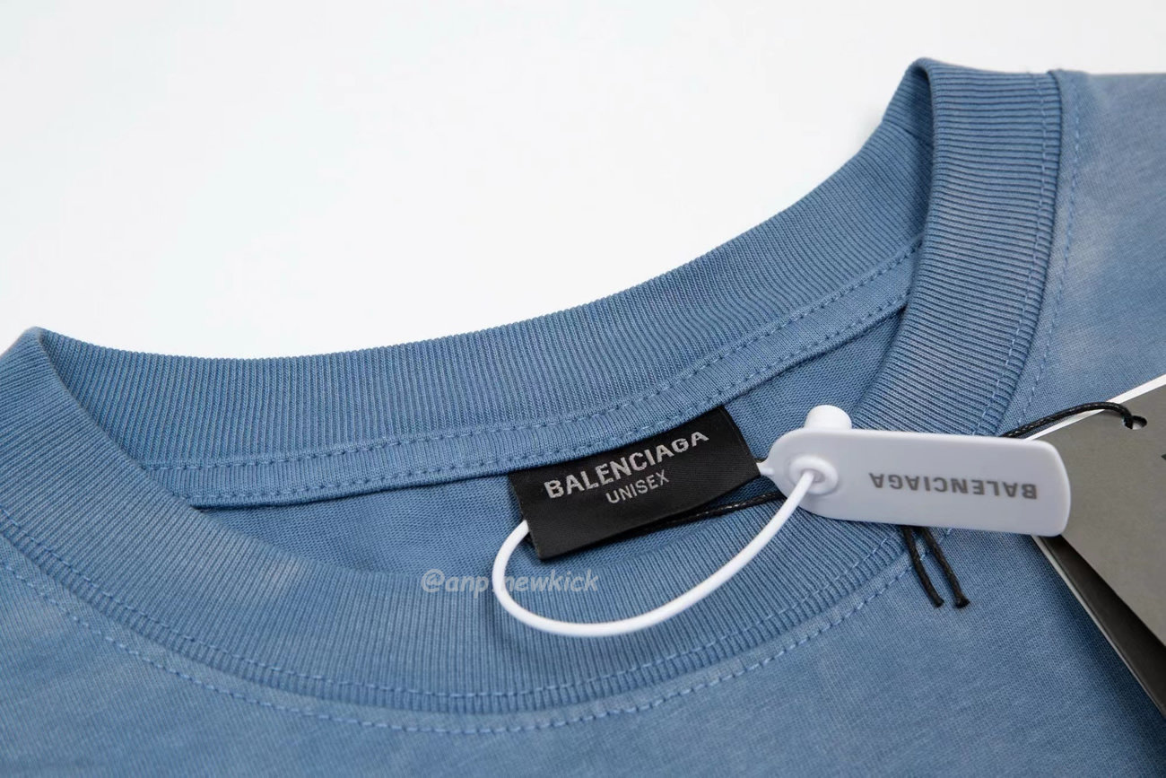 Balenciaga 24ss Letter Logo Printing Short Sleeve Retro T Shirt (6) - www.newkick.org