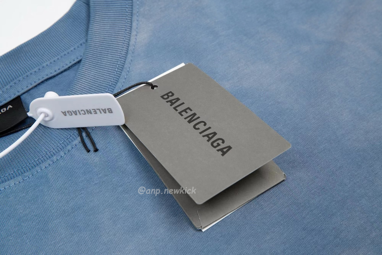 Balenciaga 24ss Letter Logo Printing Short Sleeve Retro T Shirt (8) - www.newkick.org