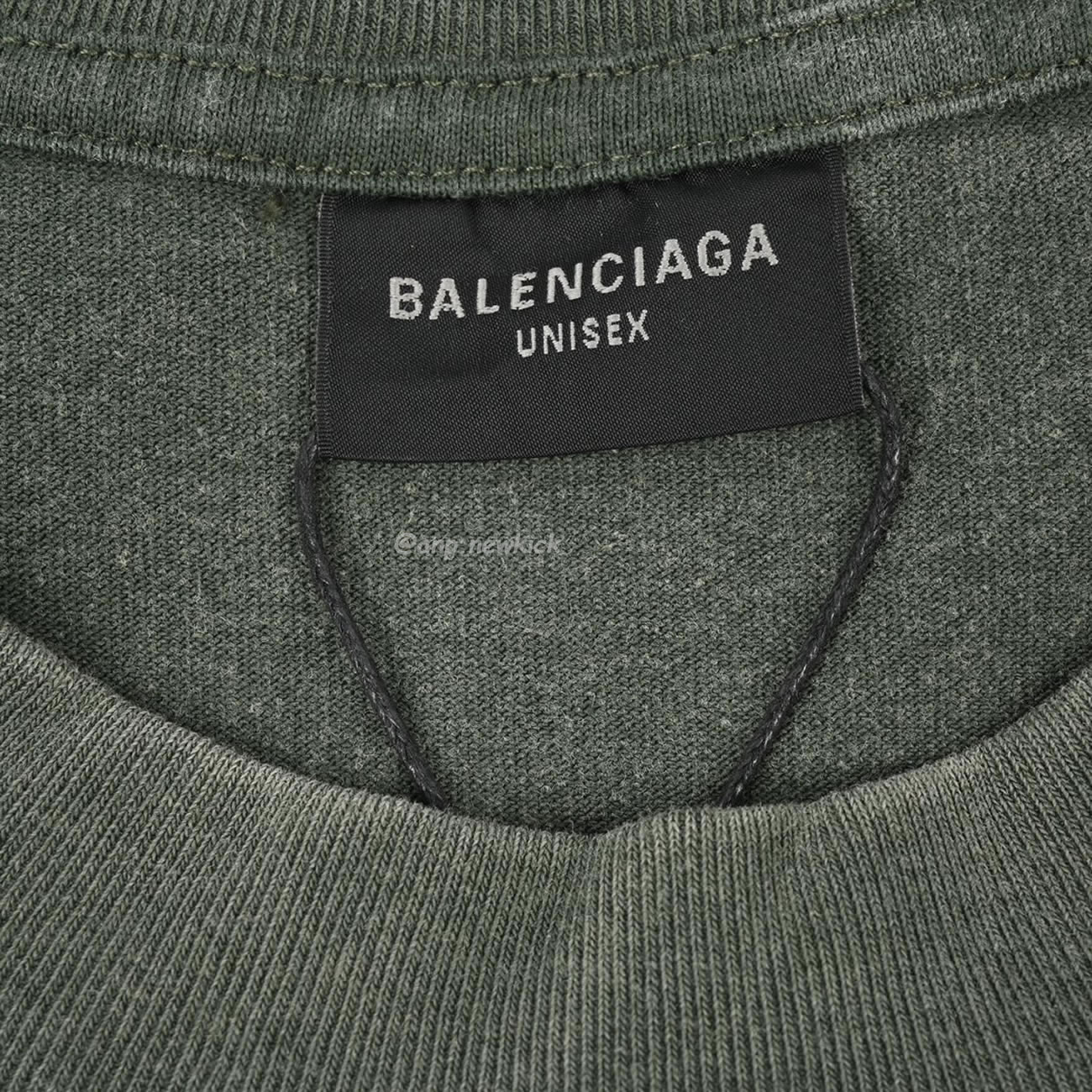 Balenciaga 24ss Graffiti Letter Stir Fried Snowflake Short Sleeved T Shirt (4) - www.newkick.org