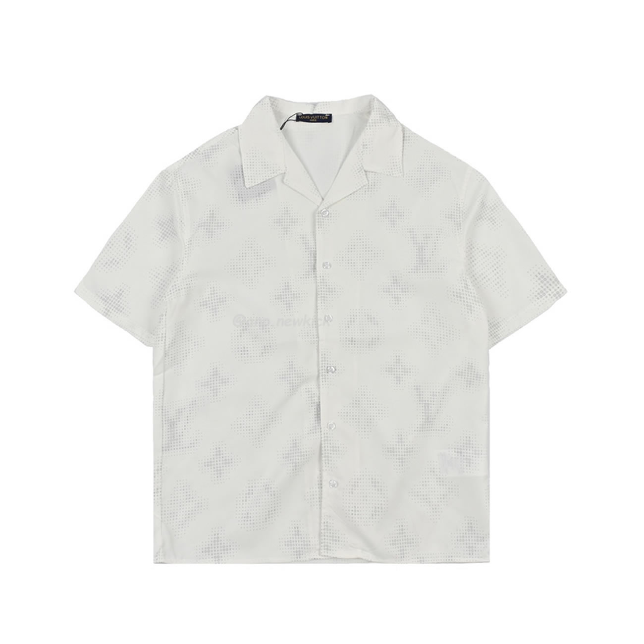Louis Vuitton 24ss Old Flower Small Logo Short Sleeved Shirt (10) - www.newkick.org