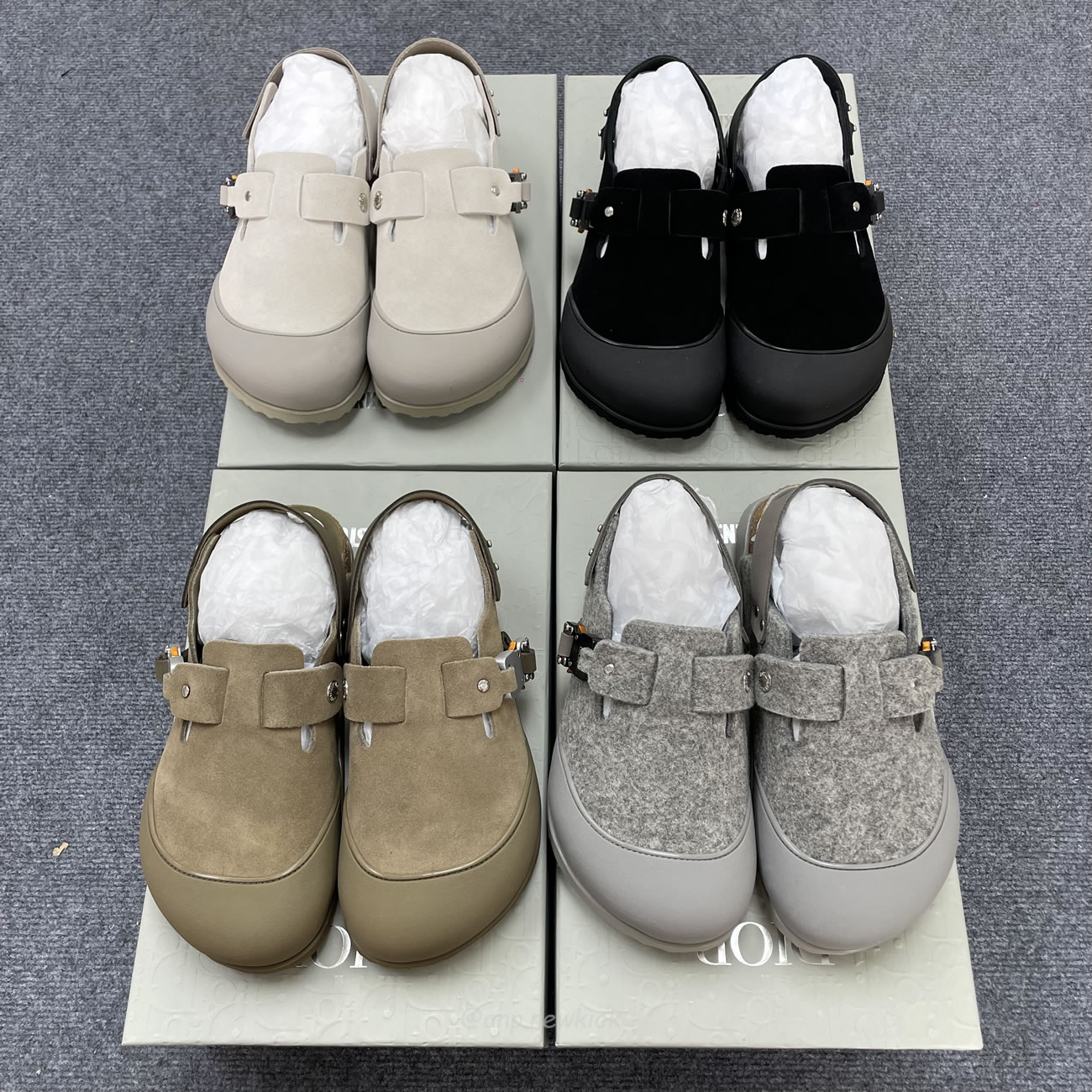 Dior By Birkenstock Tokio Mule Greige Grey Black Brown 3sa116zsd H700 (9) - www.newkick.org