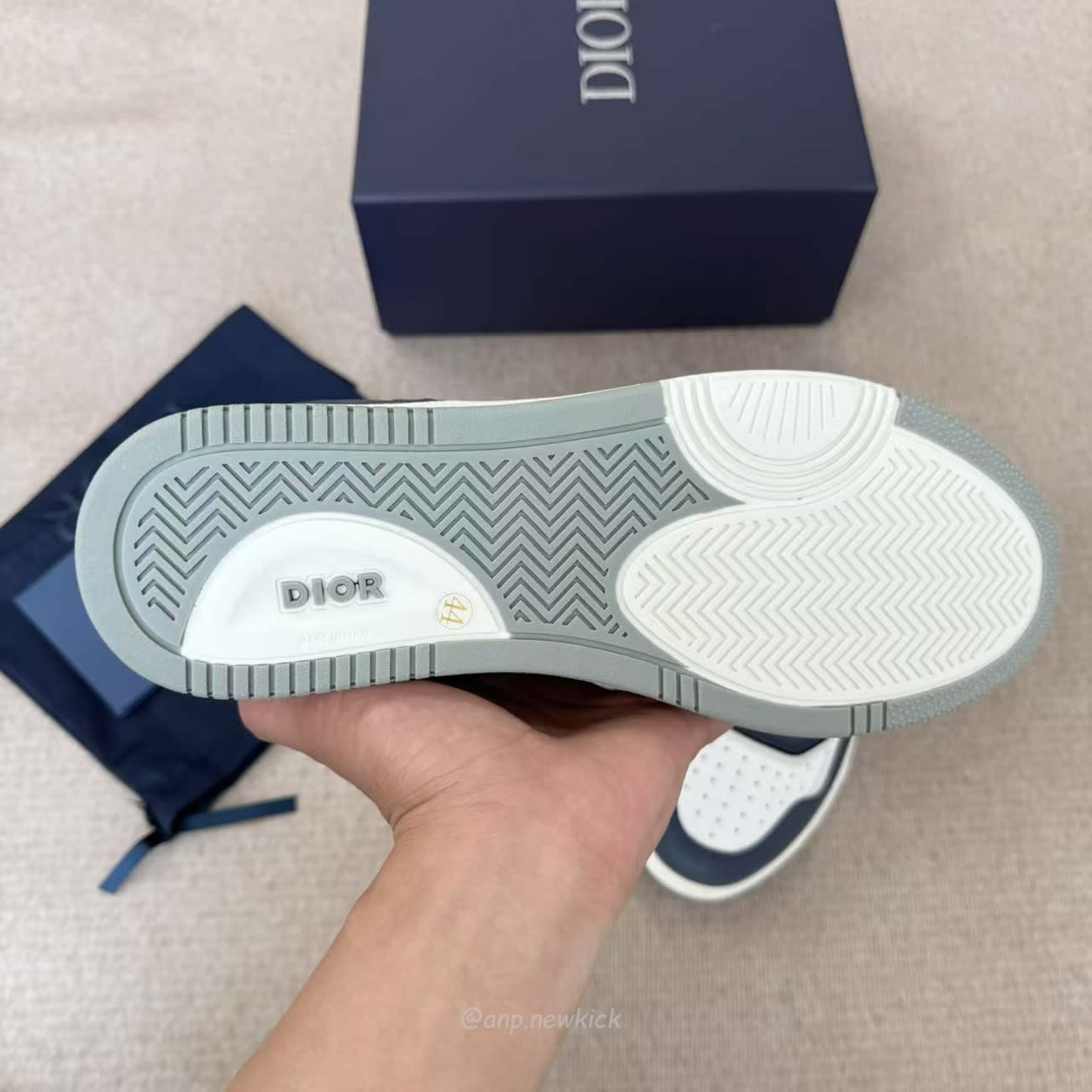 Dior B27 Low Blue Cream Dior Gray Beige Black Dior Oblique Jacquard 3sn272zir H568 (2) - www.newkick.org
