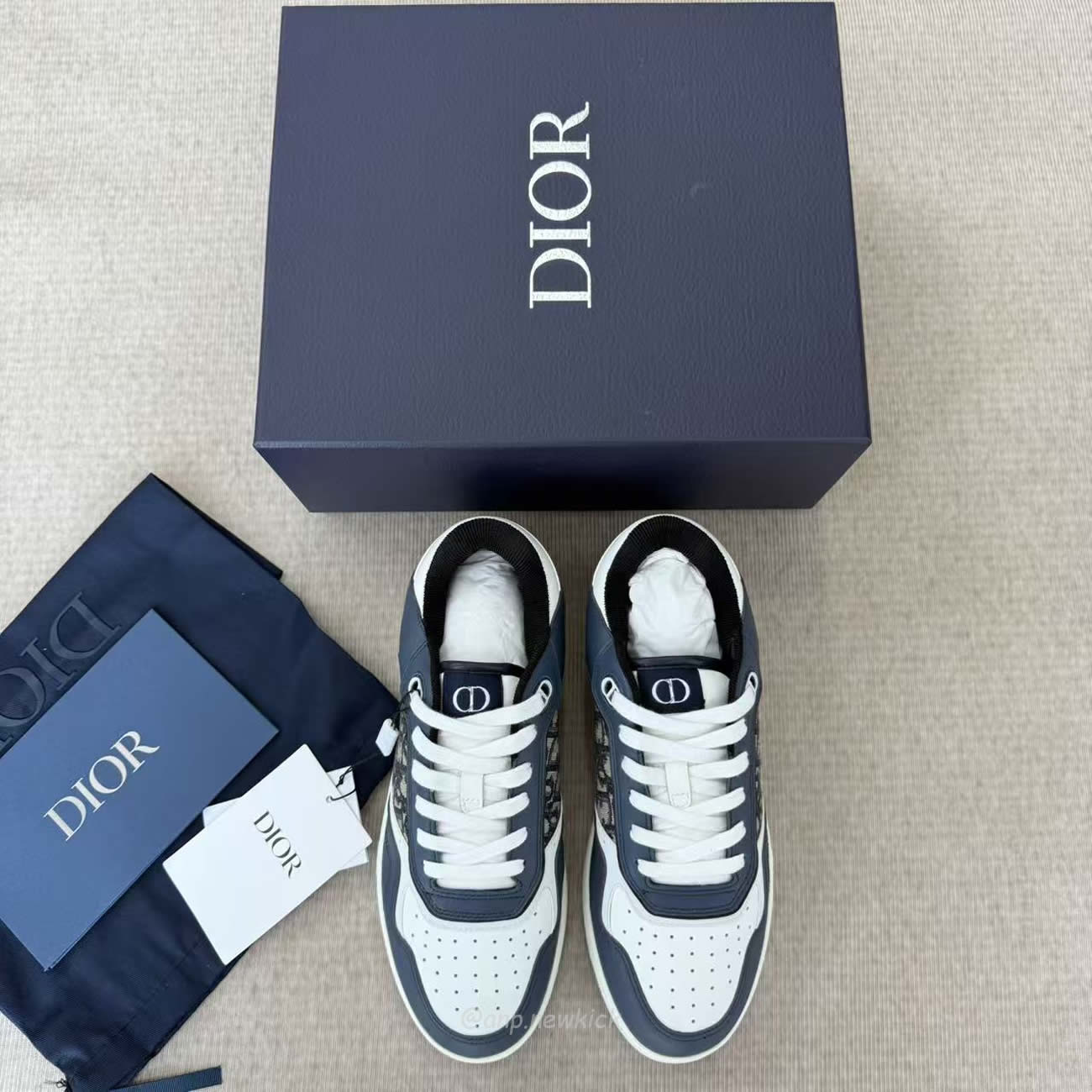 Dior B27 Low Blue Cream Dior Gray Beige Black Dior Oblique Jacquard 3sn272zir H568 (7) - www.newkick.org