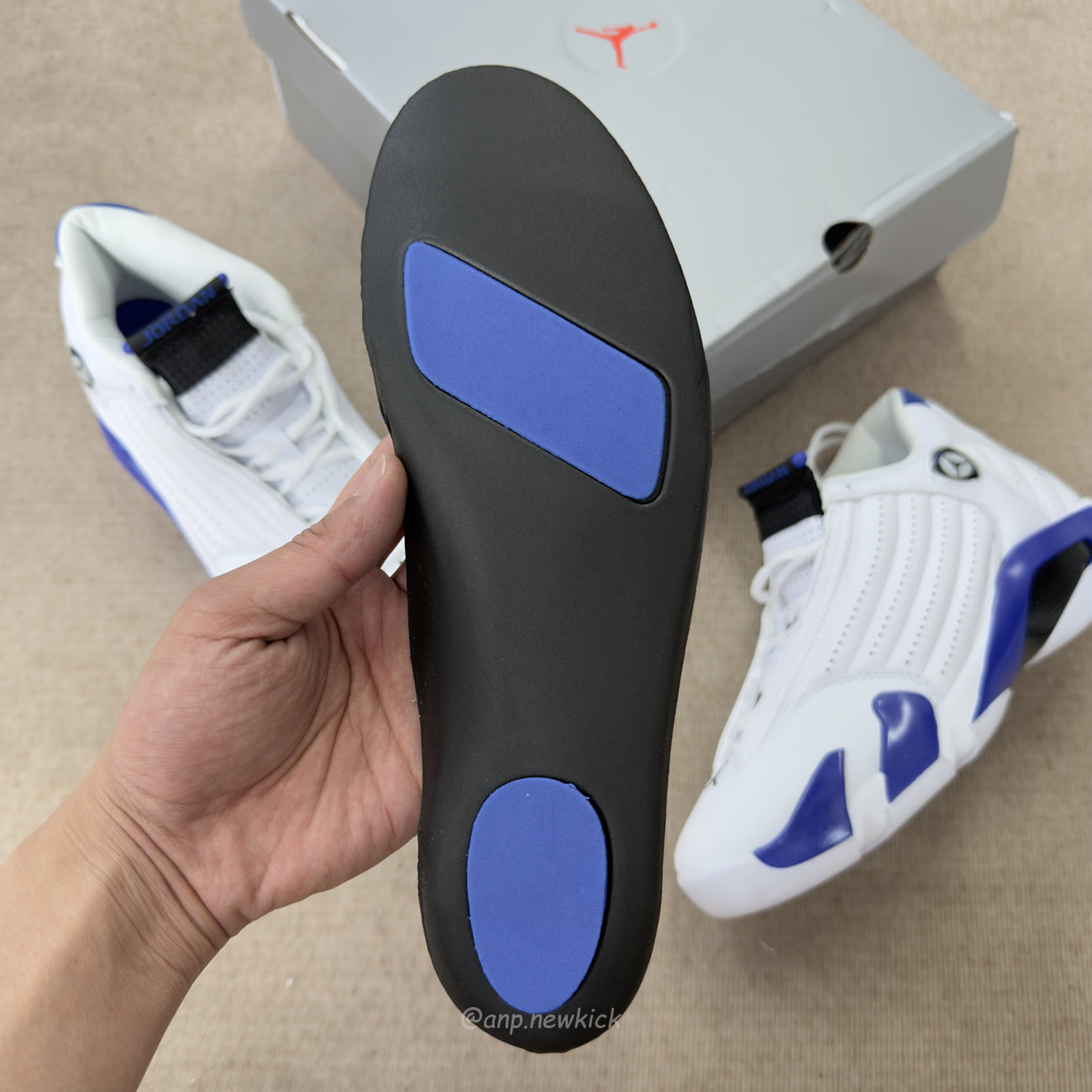 Air Jordan 14 Retro White Hyper Royal 487471 104 (10) - www.newkick.org