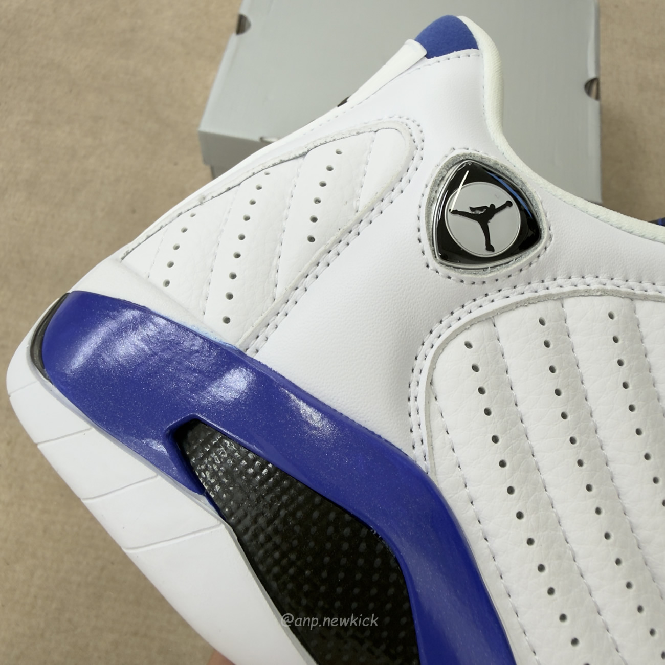 Air Jordan 14 Retro White Hyper Royal 487471 104 (4) - www.newkick.org