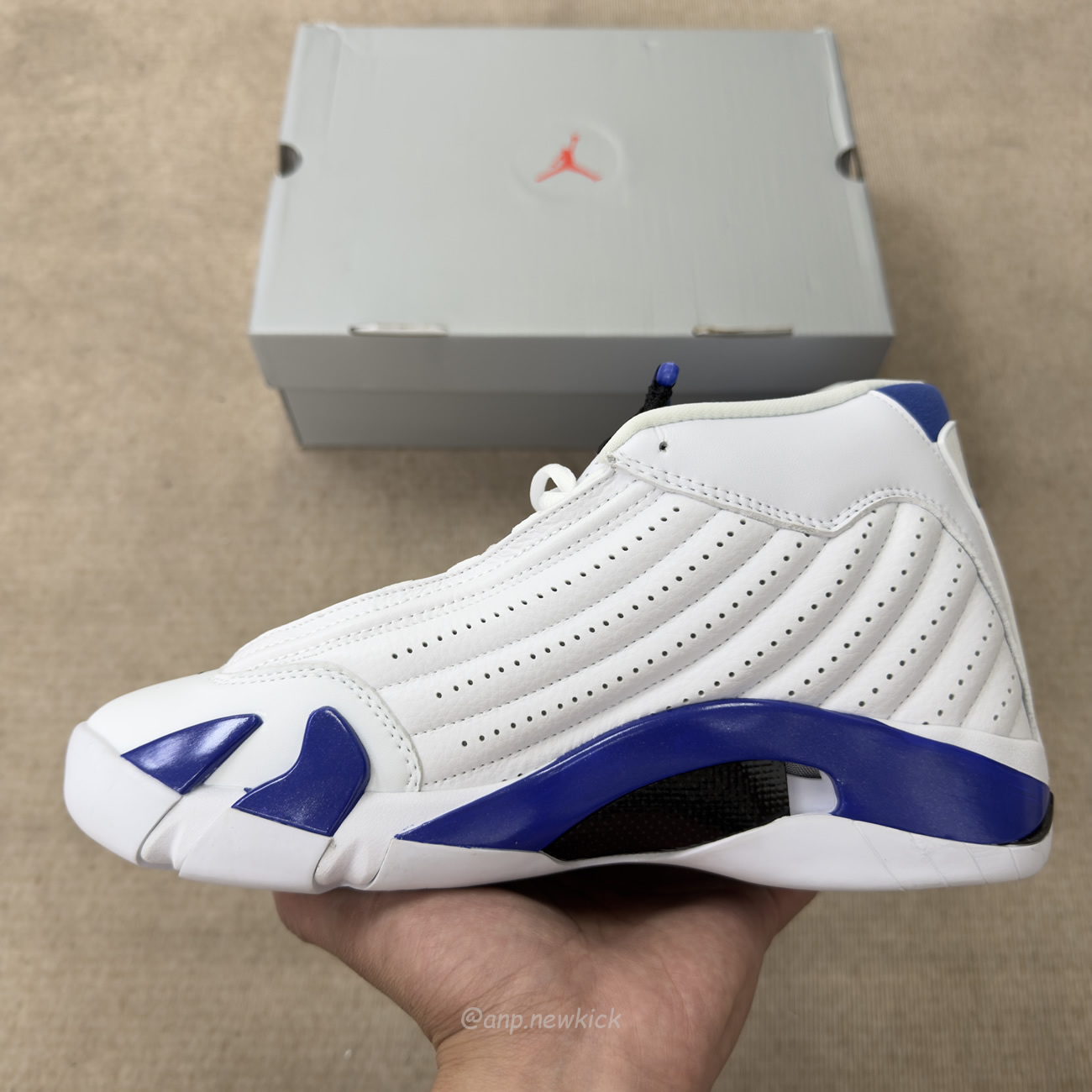 Air Jordan 14 Retro White Hyper Royal 487471 104 (6) - www.newkick.org