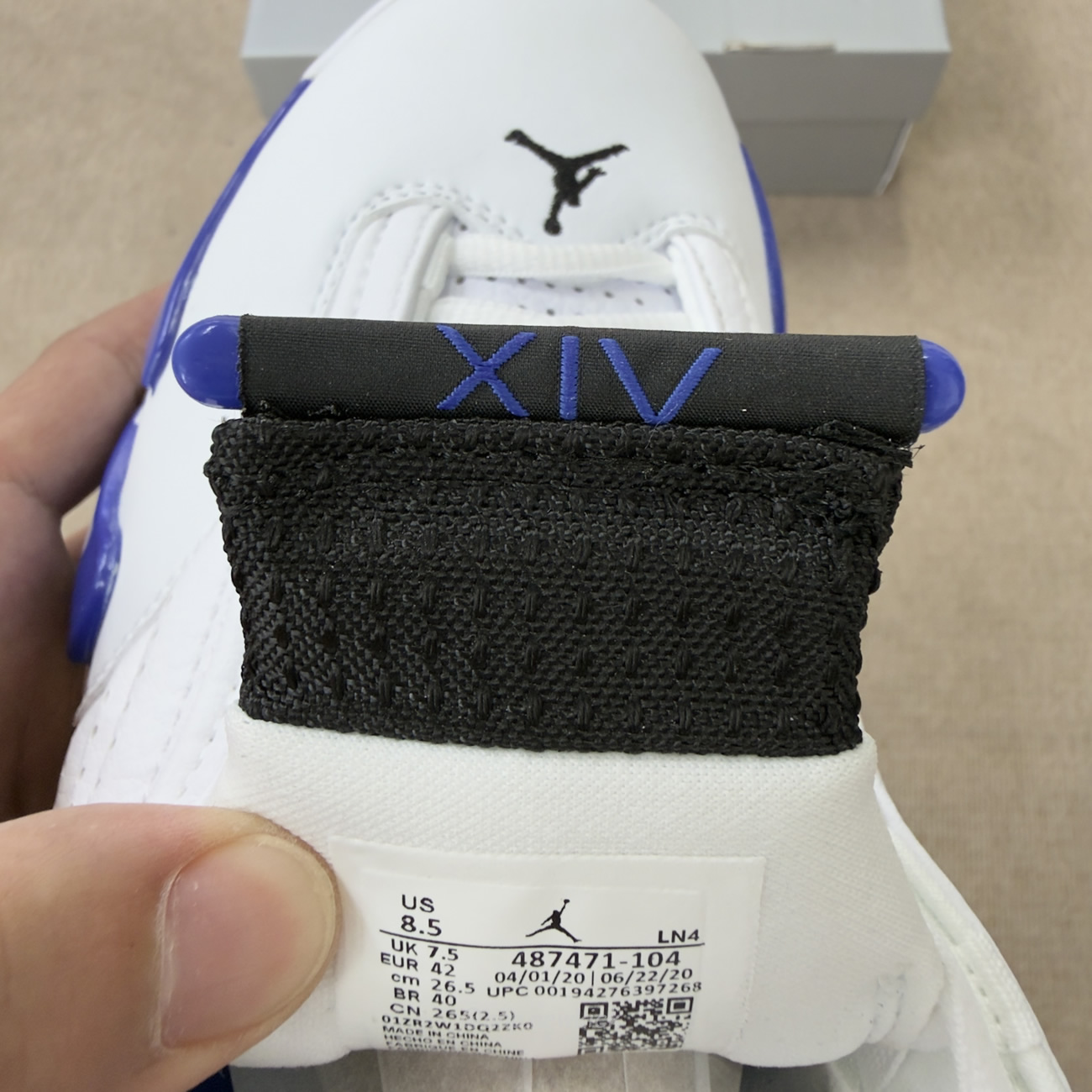 Air Jordan 14 Retro White Hyper Royal 487471 104 (8) - www.newkick.org
