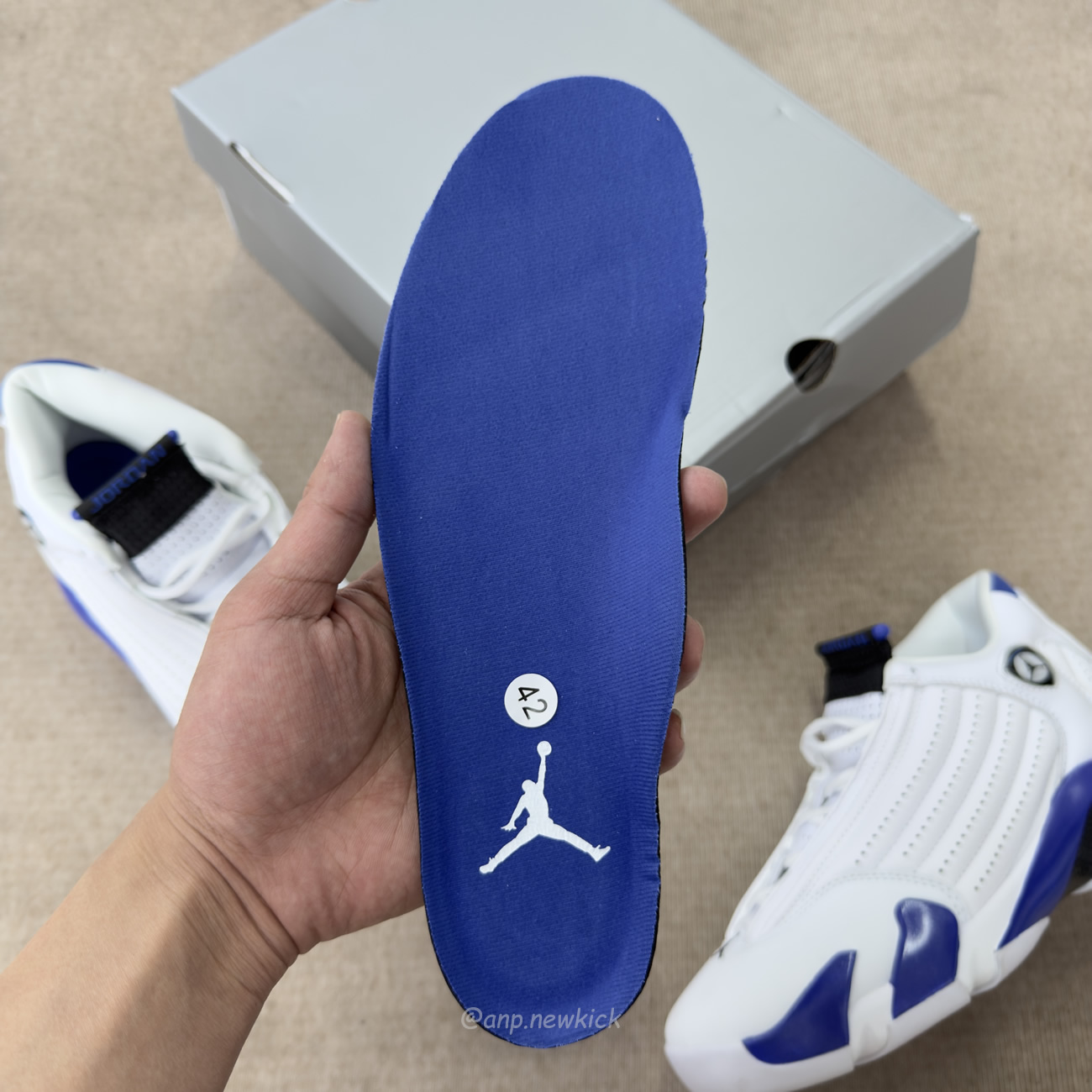 Air Jordan 14 Retro White Hyper Royal 487471 104 (9) - www.newkick.org