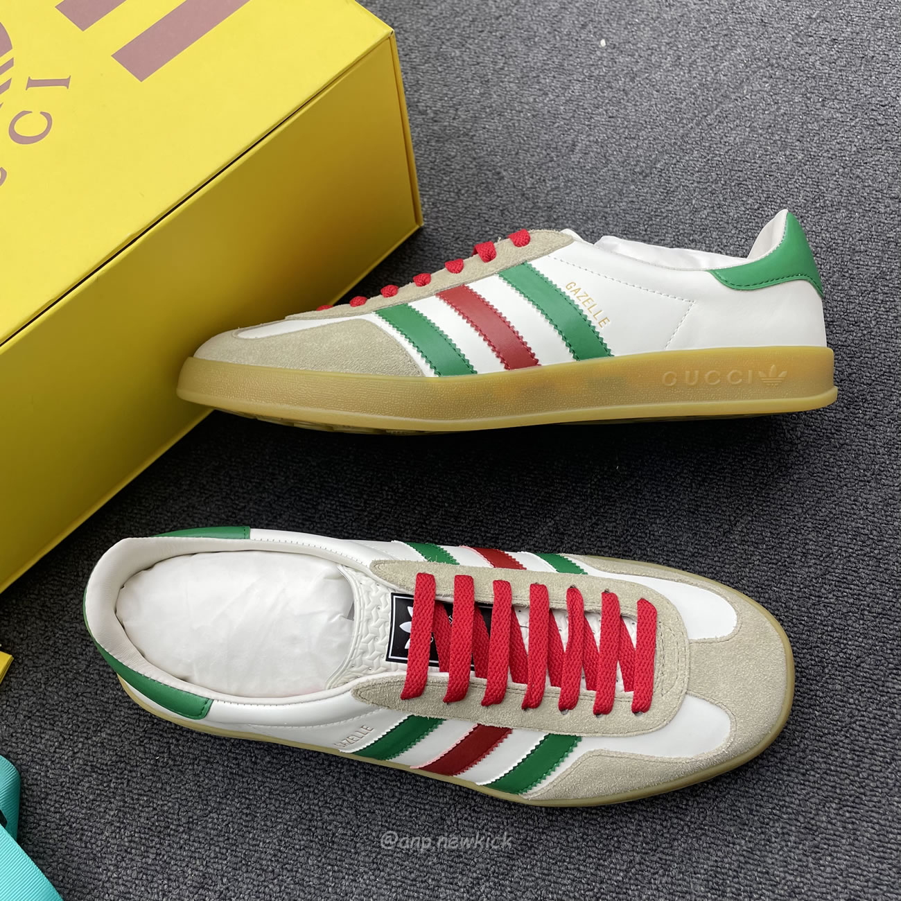 Adidas X Gucci Gazelle White Green Red 726487 Aaa43 9547 (5) - www.newkick.org Adidas X Gucci Gazelle White Green Red 726487 Aaa43 9547 (5) - www.newkick.org