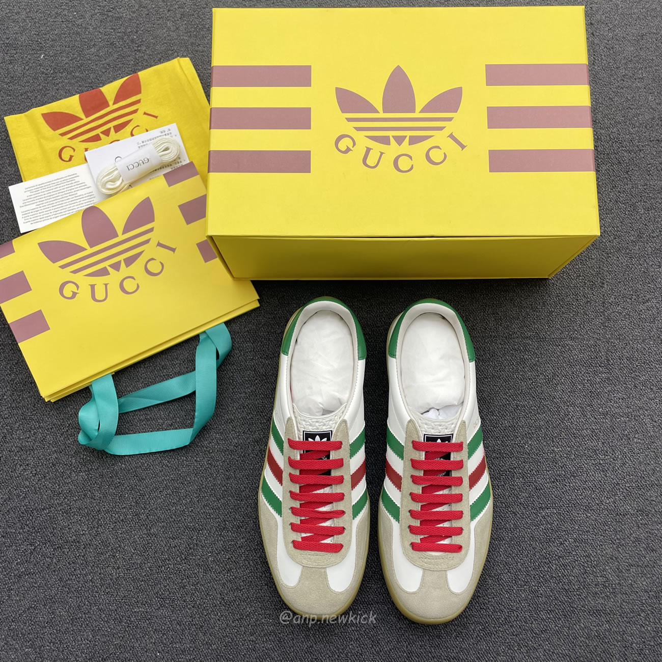 Adidas X Gucci Gazelle White Green Red 726487 Aaa43 9547 (8) - www.newkick.org Adidas X Gucci Gazelle White Green Red 726487 Aaa43 9547 (8) - www.newkick.org