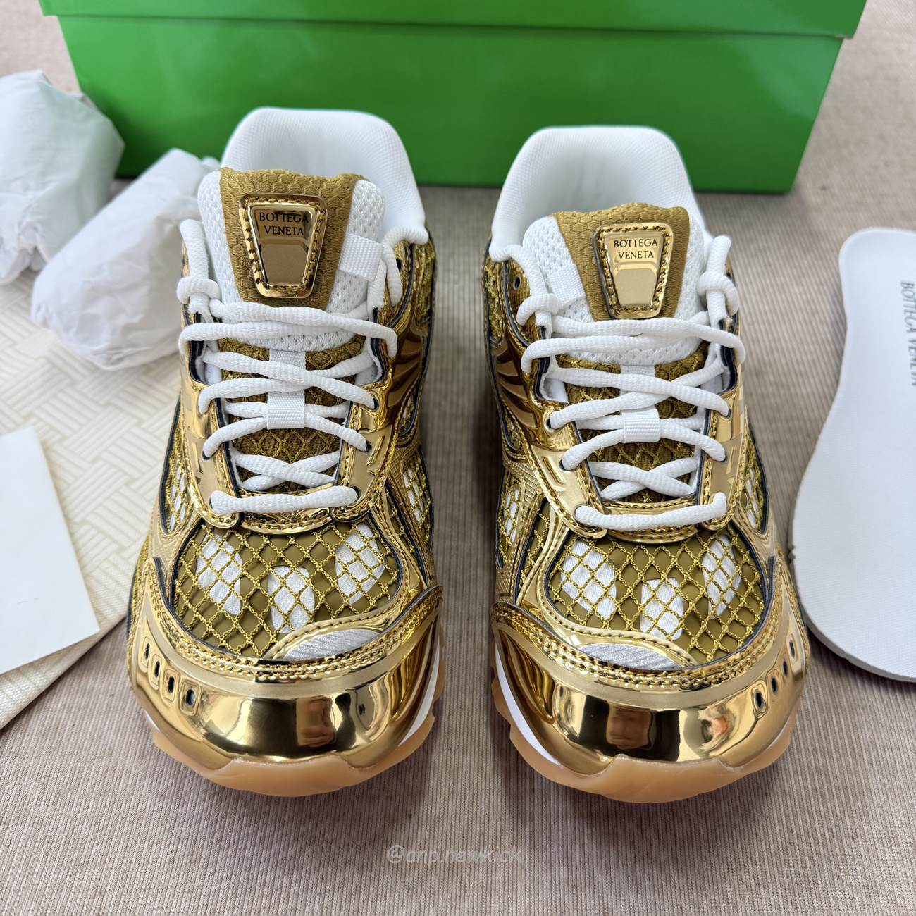 Bottega Veneta Orbit Sneaker Gold 741357 V2x40 7043 (10) - www.newkick.org