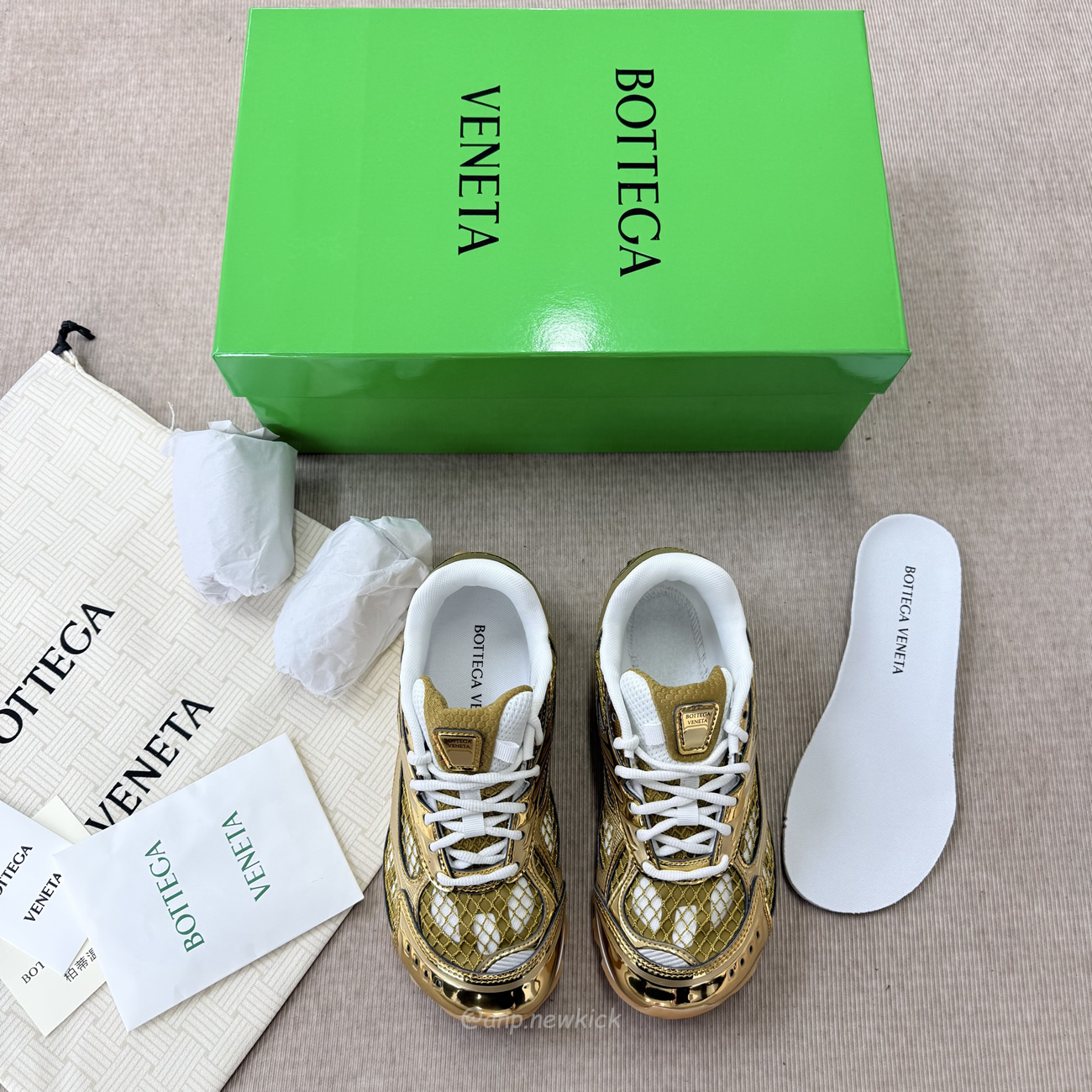 Bottega Veneta Orbit Sneaker Gold 741357 V2x40 7043 (4) - www.newkick.org