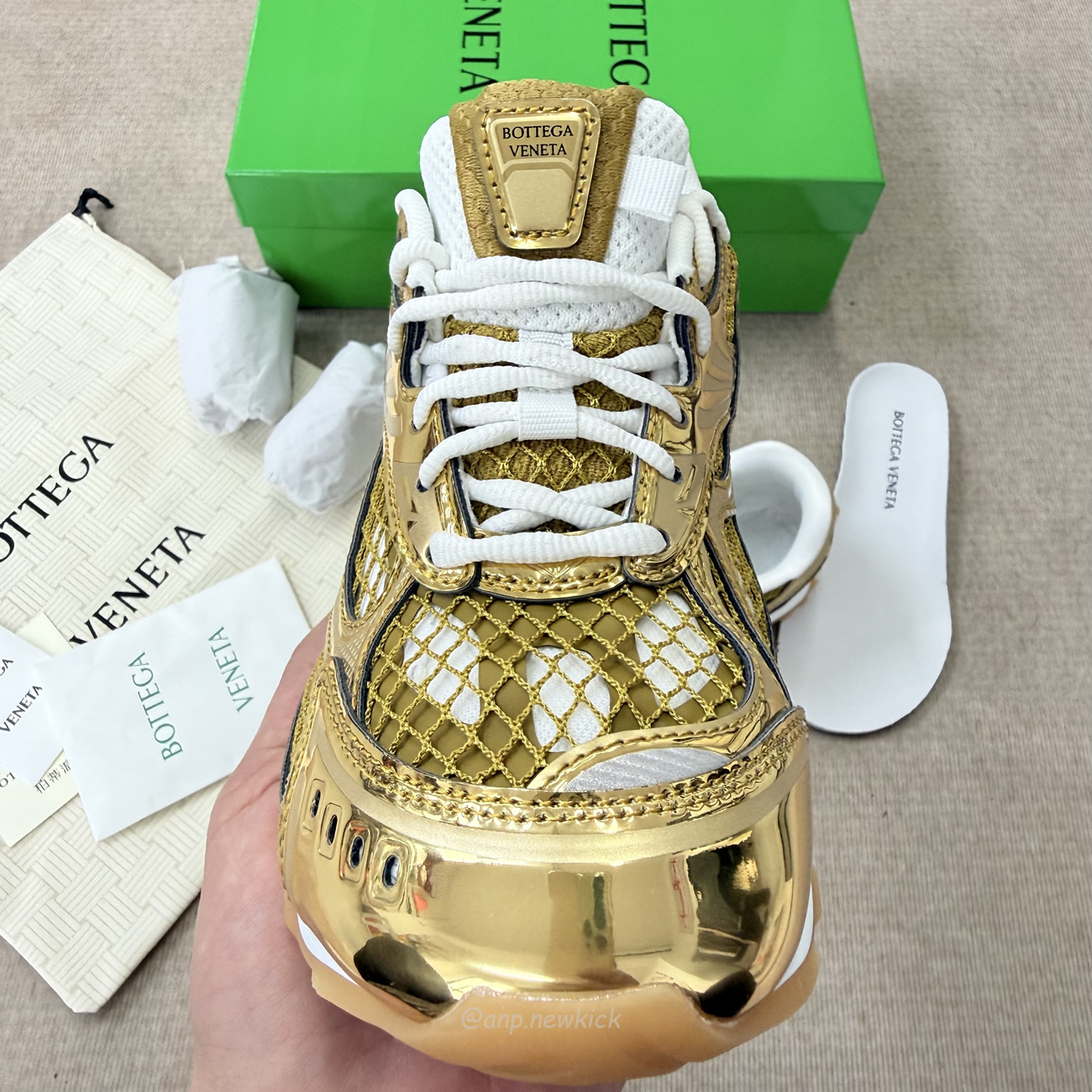 Bottega Veneta Orbit Sneaker Gold 741357 V2x40 7043 (8) - www.newkick.org