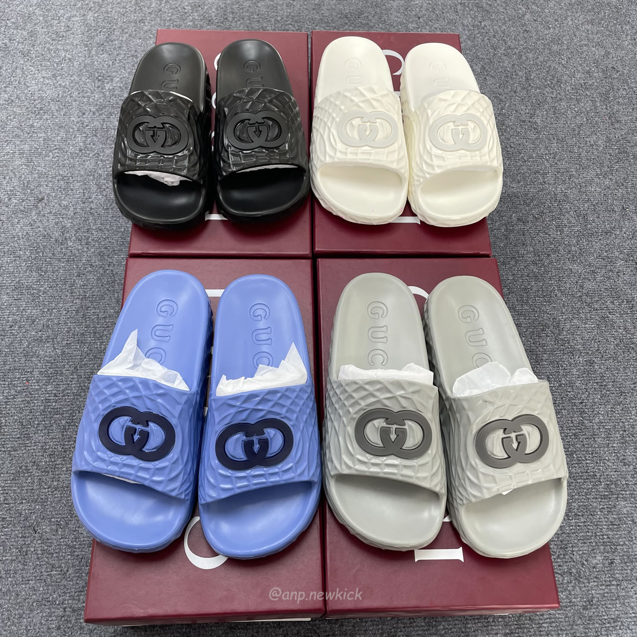 Gucci Slide Sandal Interlocking G Water Ripples 770801 J8710 1000 (7) - www.newkick.org