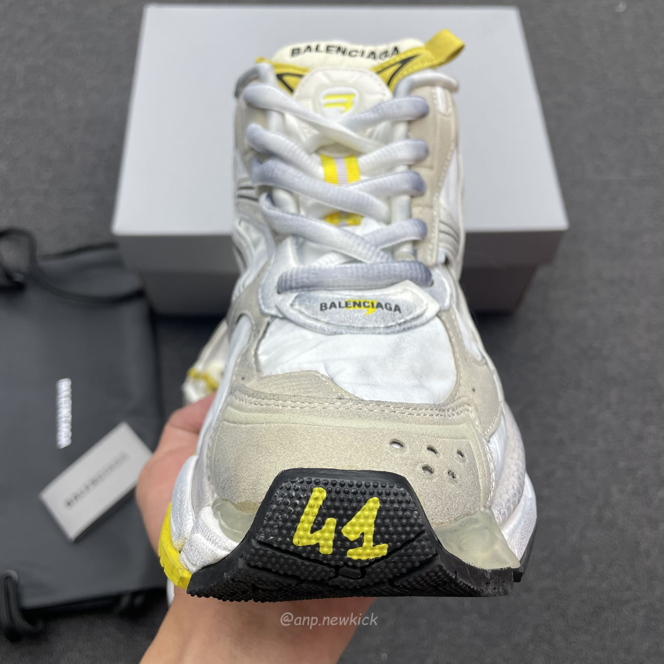 Balenciaga Runner Nylon Grey White Yellow Womens 772774 W3rny 9170 (10) - www.newkick.org Balenciaga Runner Nylon Grey White Yellow Womens 772774 W3rny 9170 (10) - www.newkick.org