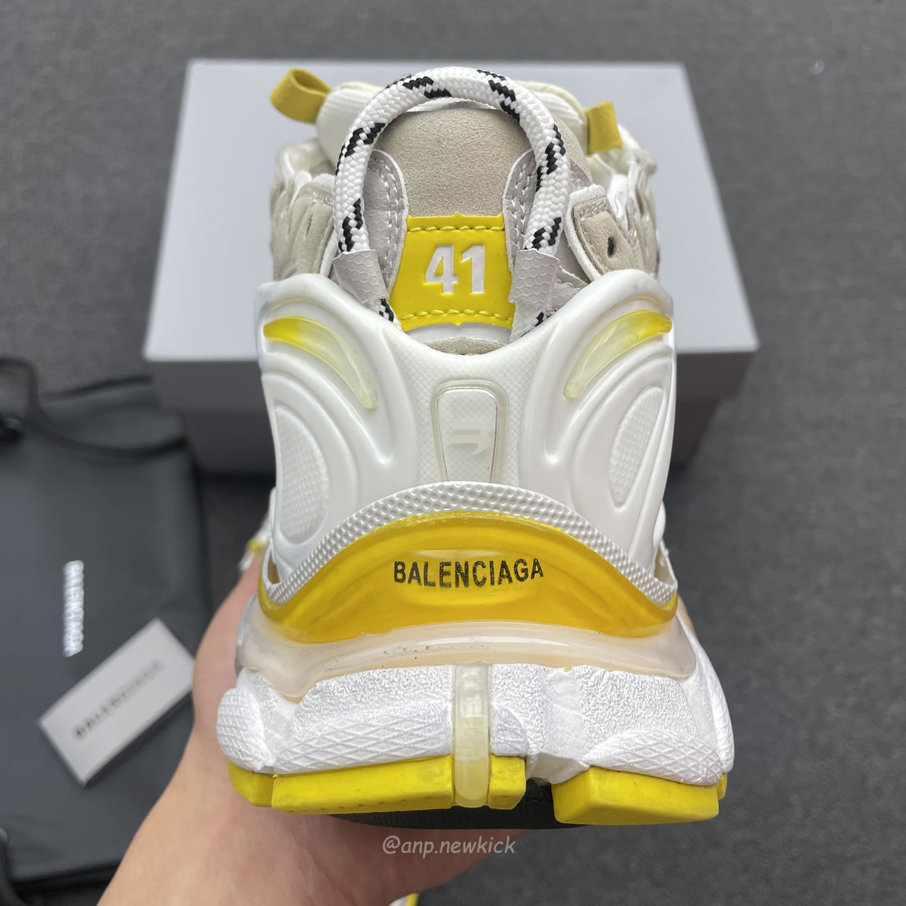 Balenciaga Runner Nylon Grey White Yellow Womens 772774 W3rny 9170 (12) - www.newkick.org Balenciaga Runner Nylon Grey White Yellow Womens 772774 W3rny 9170 (12) - www.newkick.org