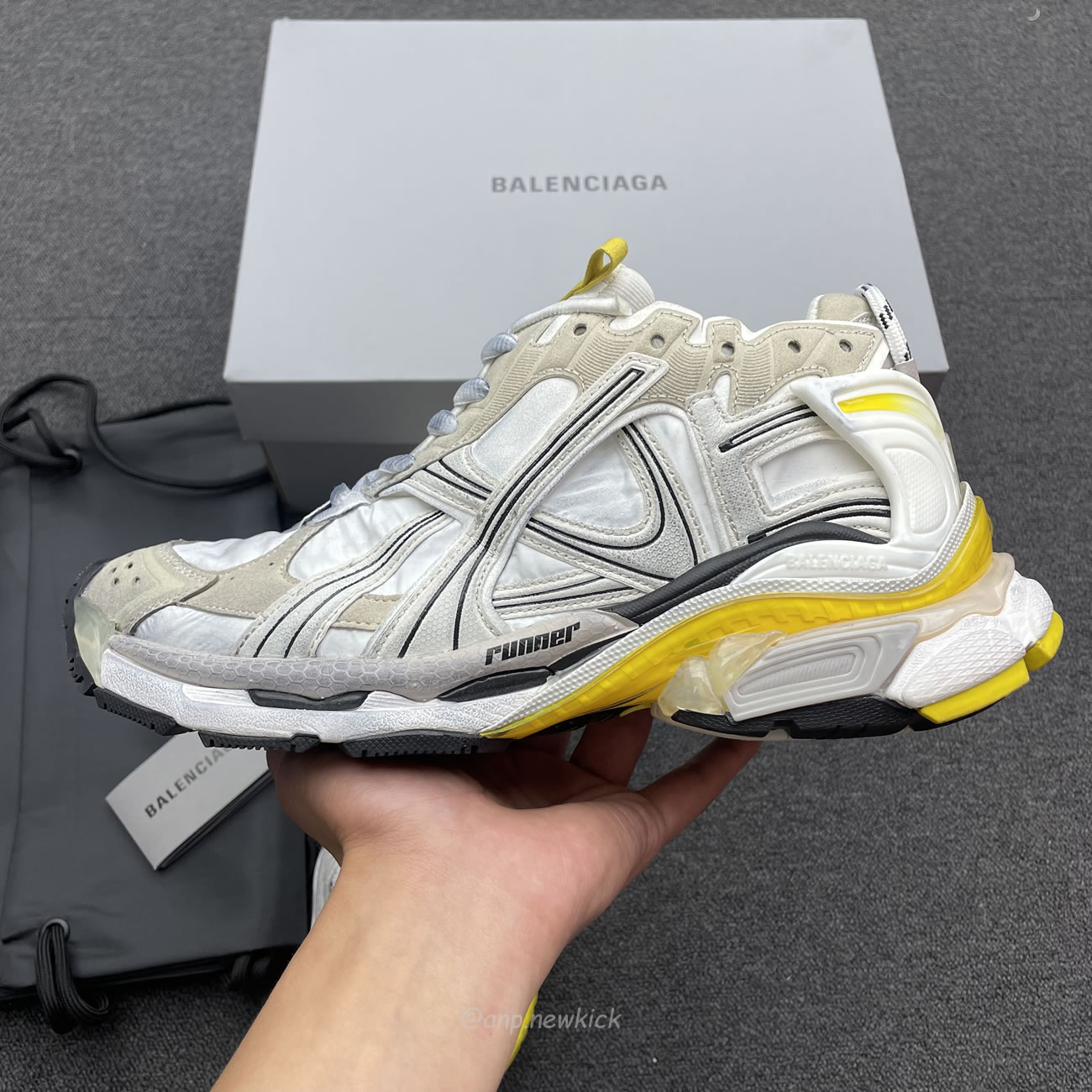 Balenciaga Runner Nylon Grey White Yellow Womens 772774 W3rny 9170 (3) - www.newkick.org Balenciaga Runner Nylon Grey White Yellow Womens 772774 W3rny 9170 (3) - www.newkick.org