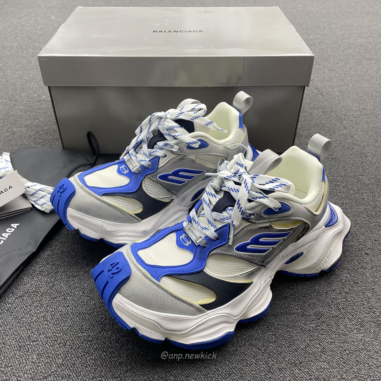 Balenciaga Cargo Sneaker White Grey Blue 784341 W2mv6 0328 (3) - www.newkick.org Balenciaga Cargo Sneaker White Grey Blue 784341 W2mv6 0328 (3) - www.newkick.org