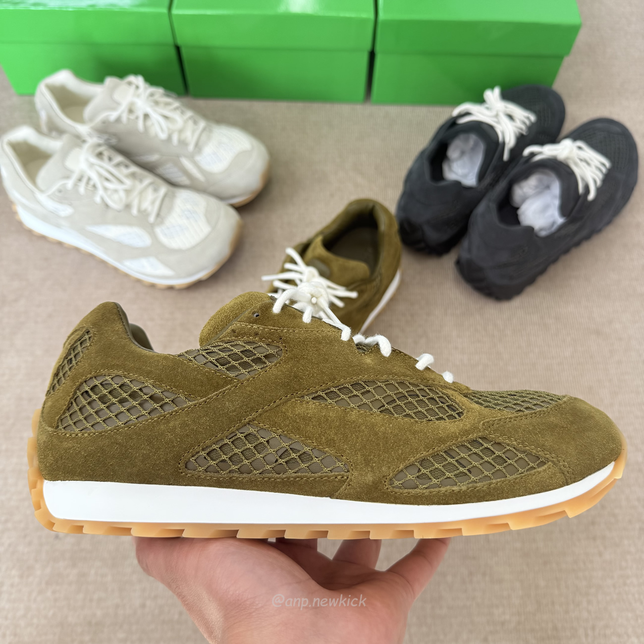 Bottega Veneta Orbit Olive Oil Black Gray 797306 V4je1 3310 (14) - www.newkick.org