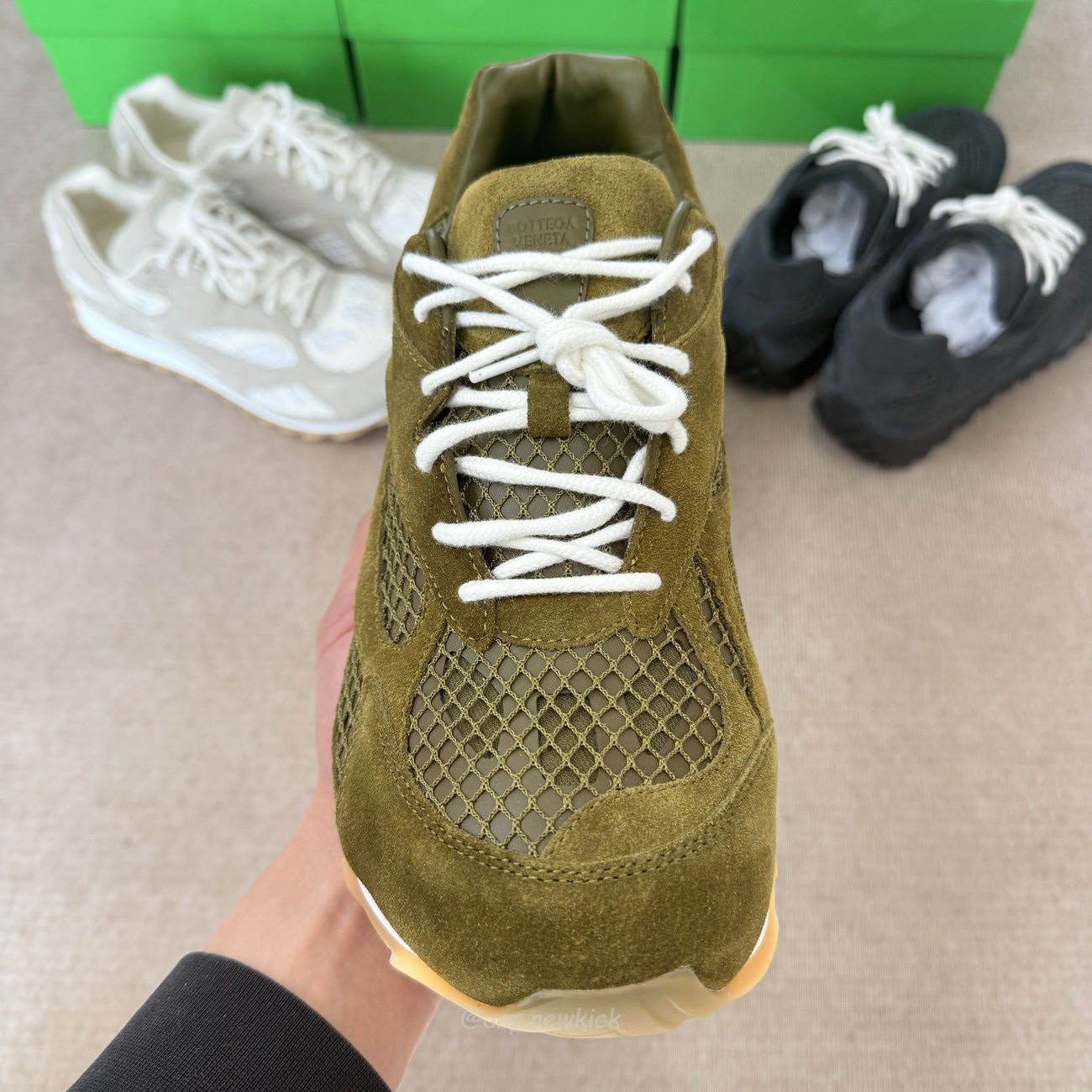 Bottega Veneta Orbit Olive Oil Black Gray 797306 V4je1 3310 (8) - www.newkick.org
