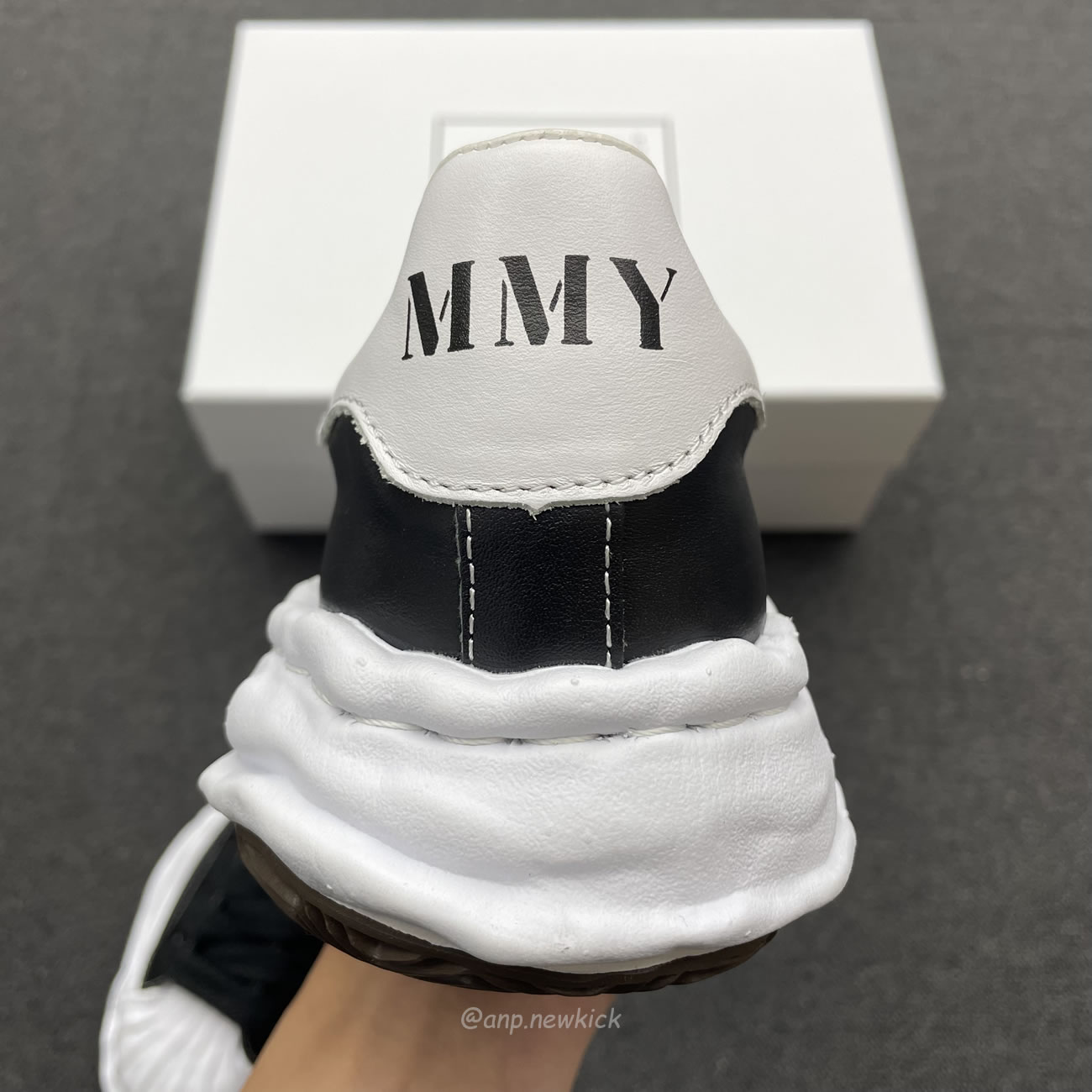 Maison Mihara Yasuhiro Blakey Og Sole Leather Low Black A06fw702 (10) - www.newkick.org