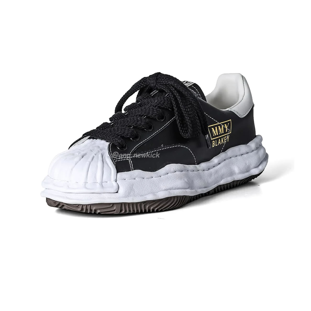 Maison Mihara Yasuhiro Blakey Og Sole Leather Low Black A06fw702 (13) - www.newkick.org